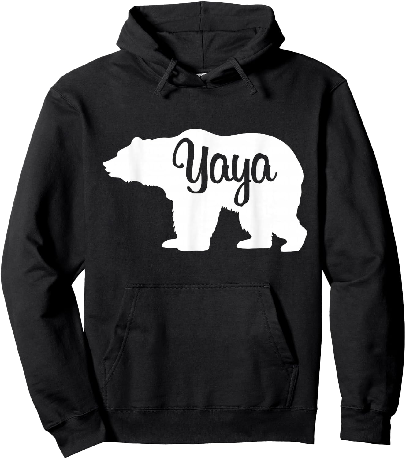 Yaya Bear Silhouette Hoodie - Hoodie | Black