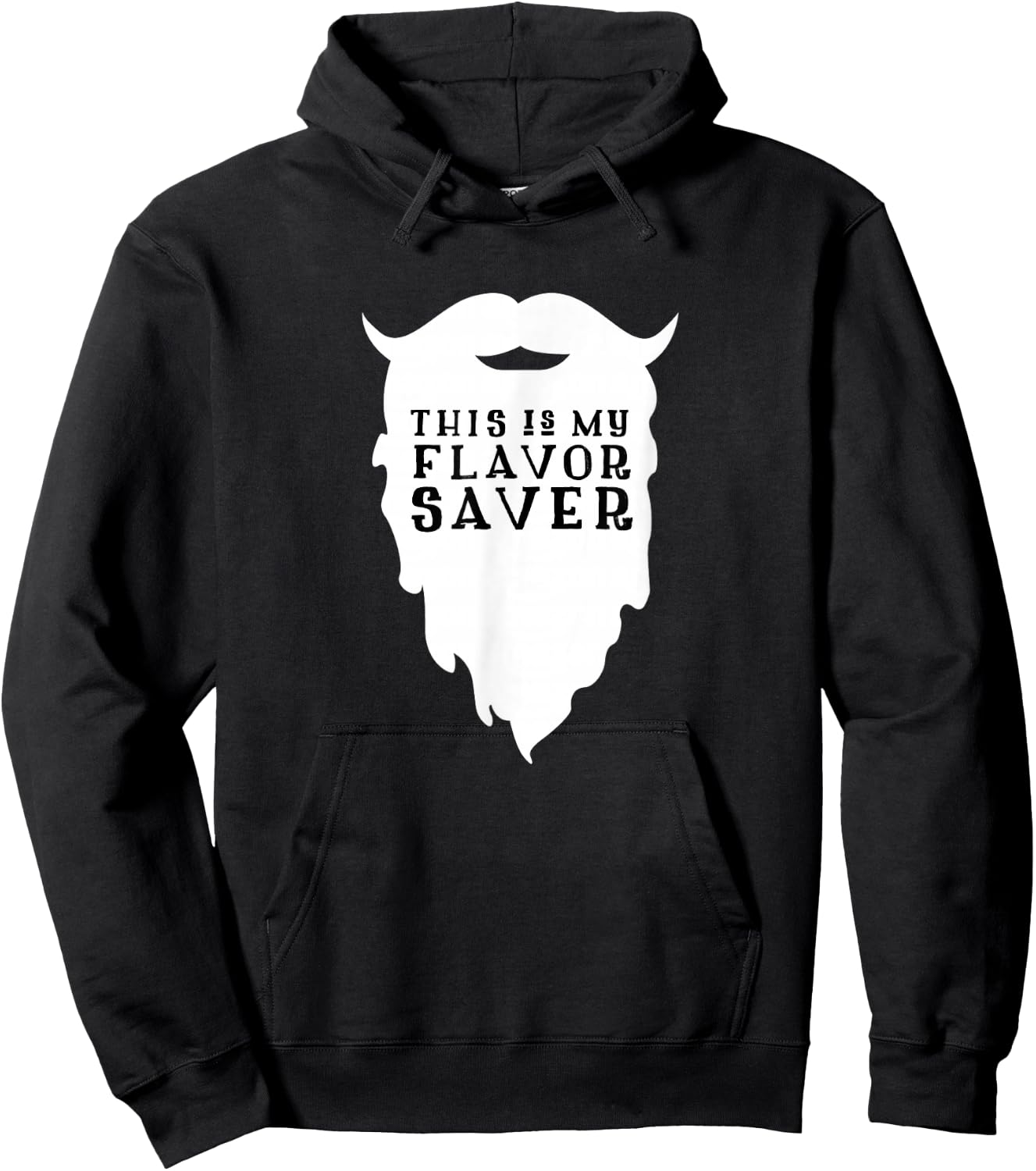 Funny Beard Shirt - This Is My Flavor Saver Bearded Man Hoodie - Hoodie | Black