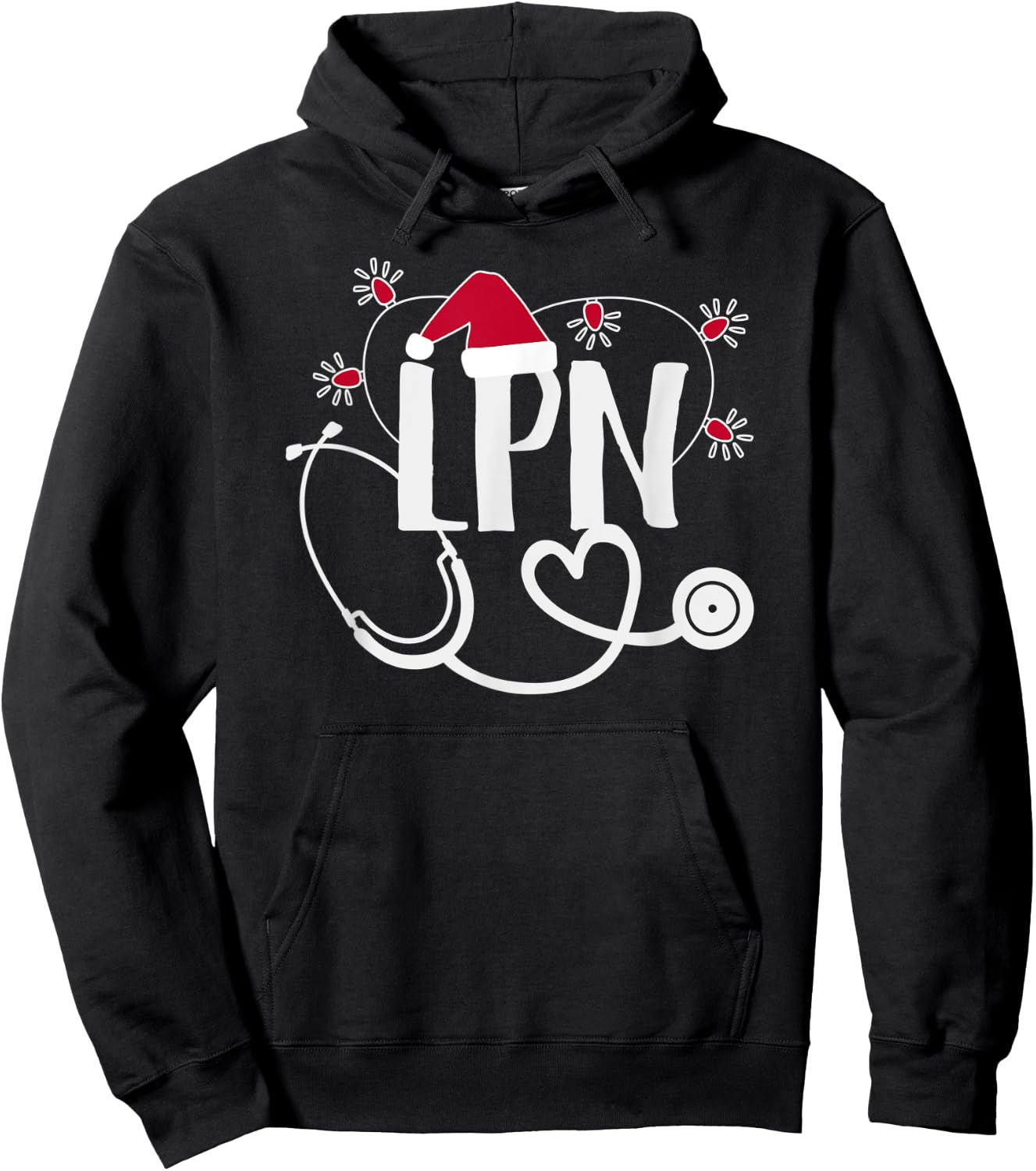 Cute Christmas Nurse - LPN Christmas Hoodie - Hoodie | Black