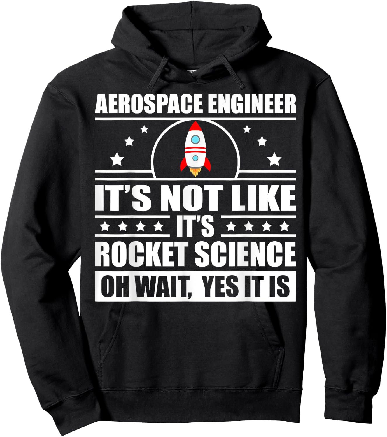 Cool Aerospace Engineer Women Rocket Scientist Space Hoodie - Hoodie | Black