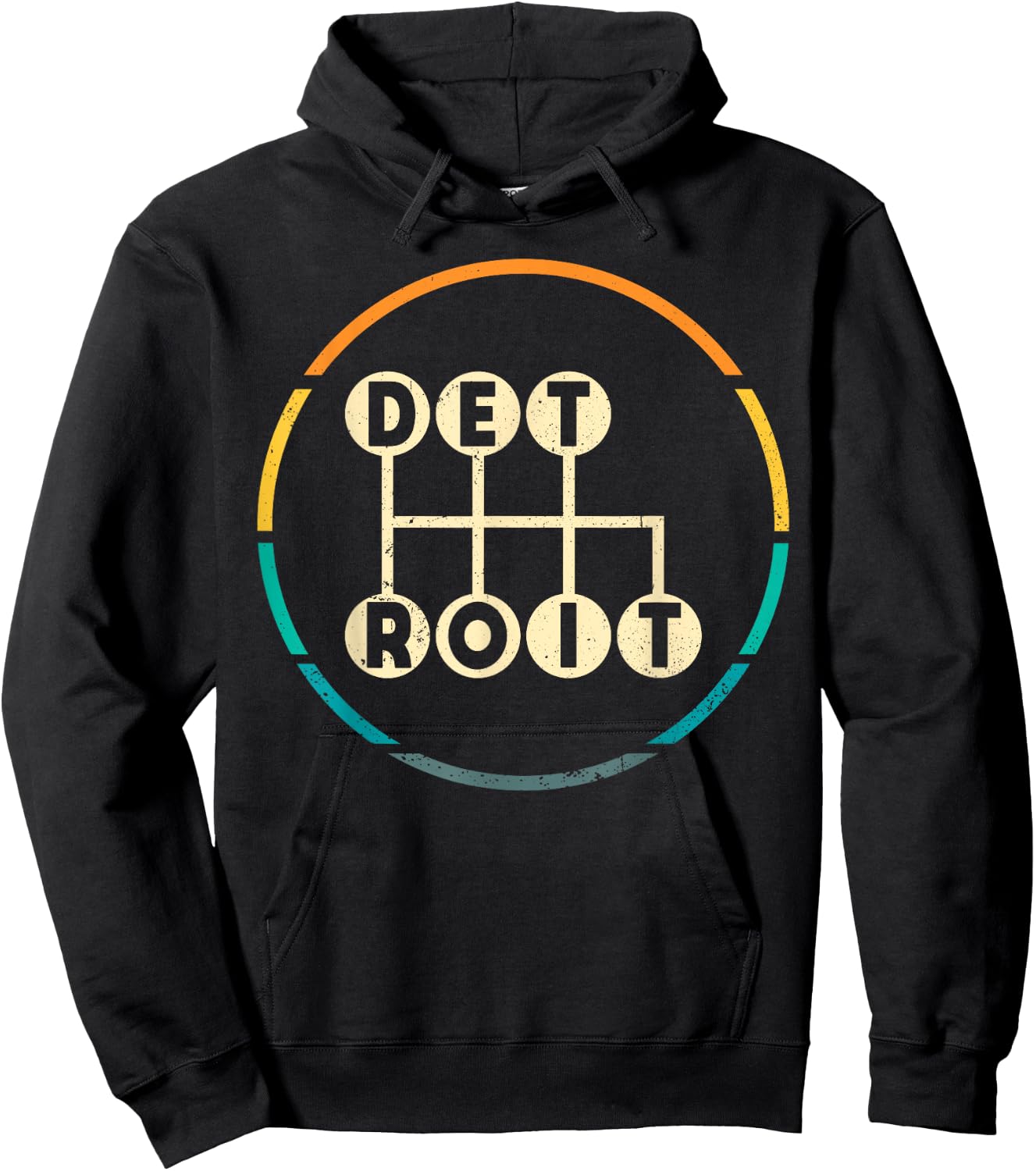 Detroit Stick Shift, Detroit The Motor City, Motorsport Hoodie - Hoodie | Black
