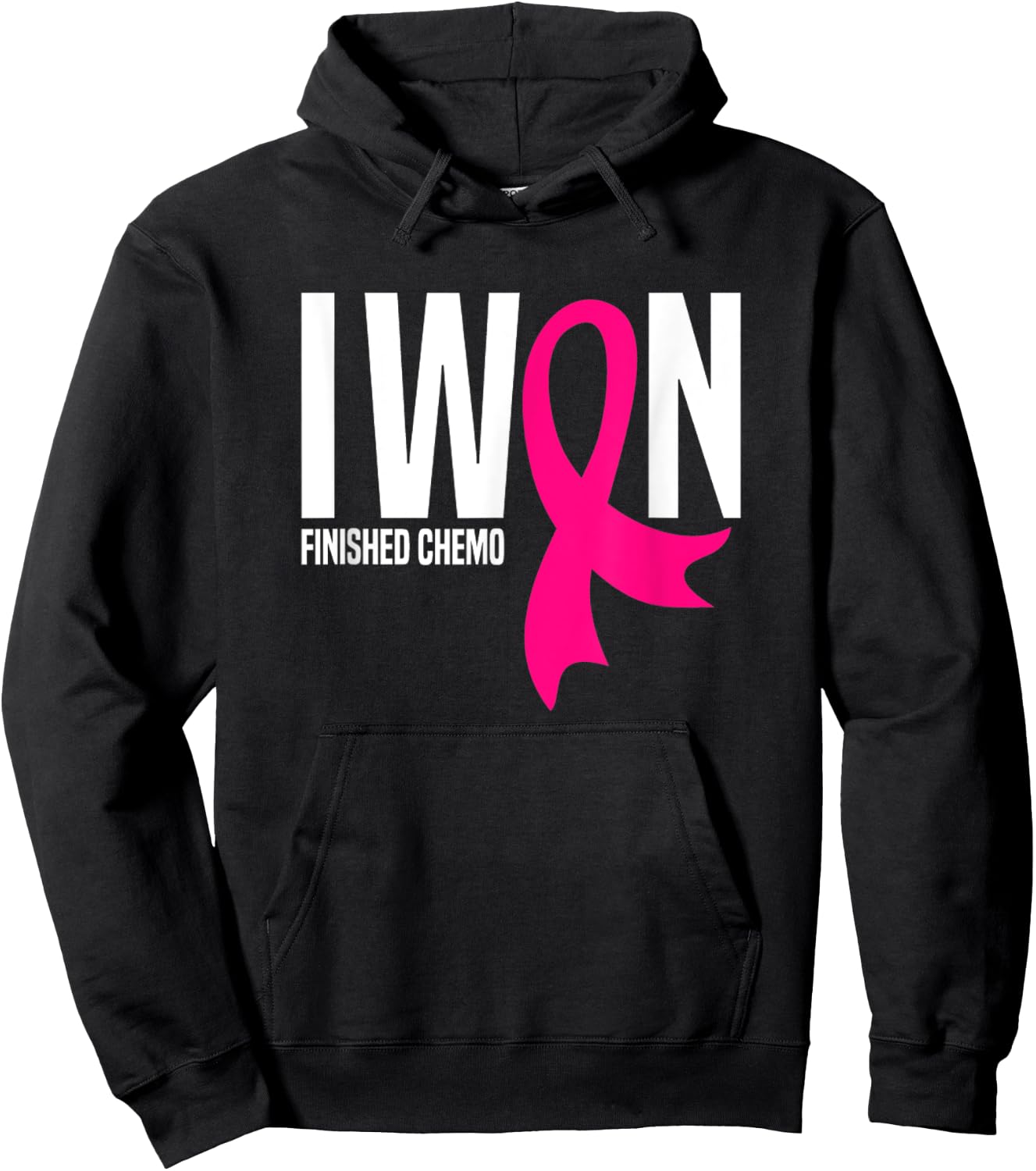 I Won Finished Chemo Breast Cancer Survivor Hoodie - Hoodie | Black