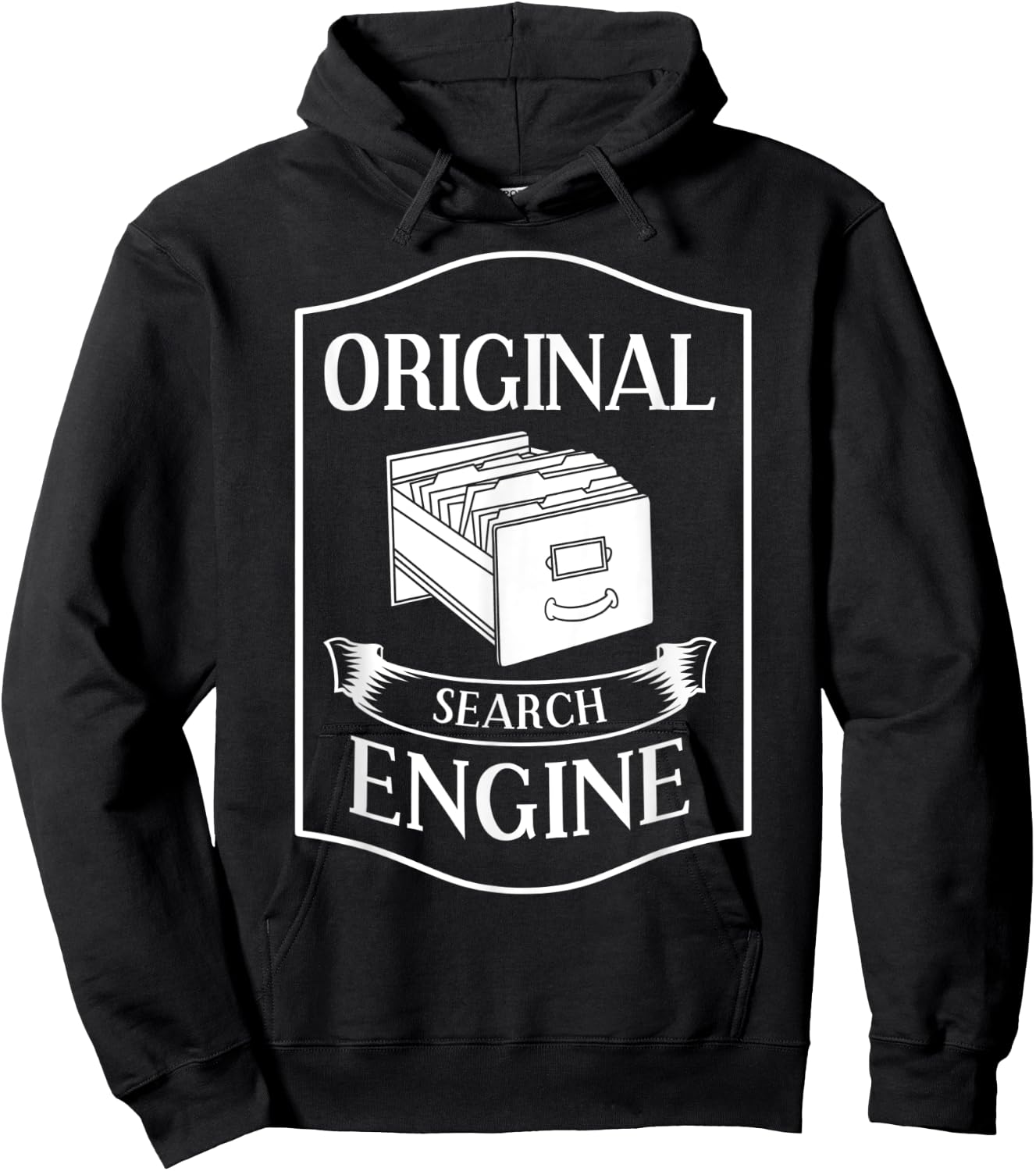Card Catalog Library Librarian Hoodie - Hoodie | Black