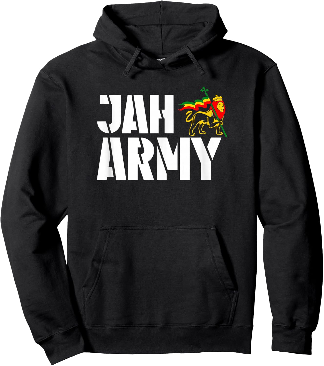 Afro Roots Rastafarian Rasta Jah Army Jamaica Reggae Hoodie - Hoodie | Black