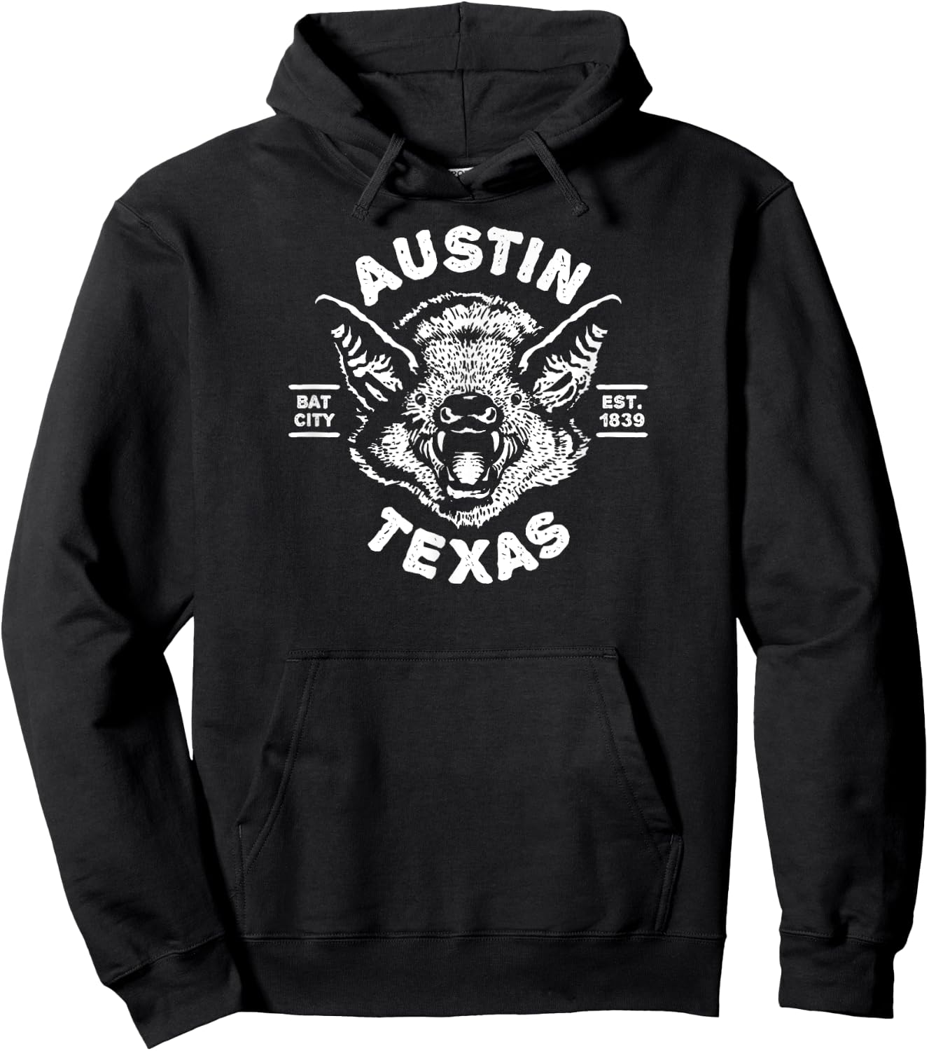 AUSTIN BAT - Bat City Texas TX / Est Established 1839 Design Hoodie - Hoodie | Black
