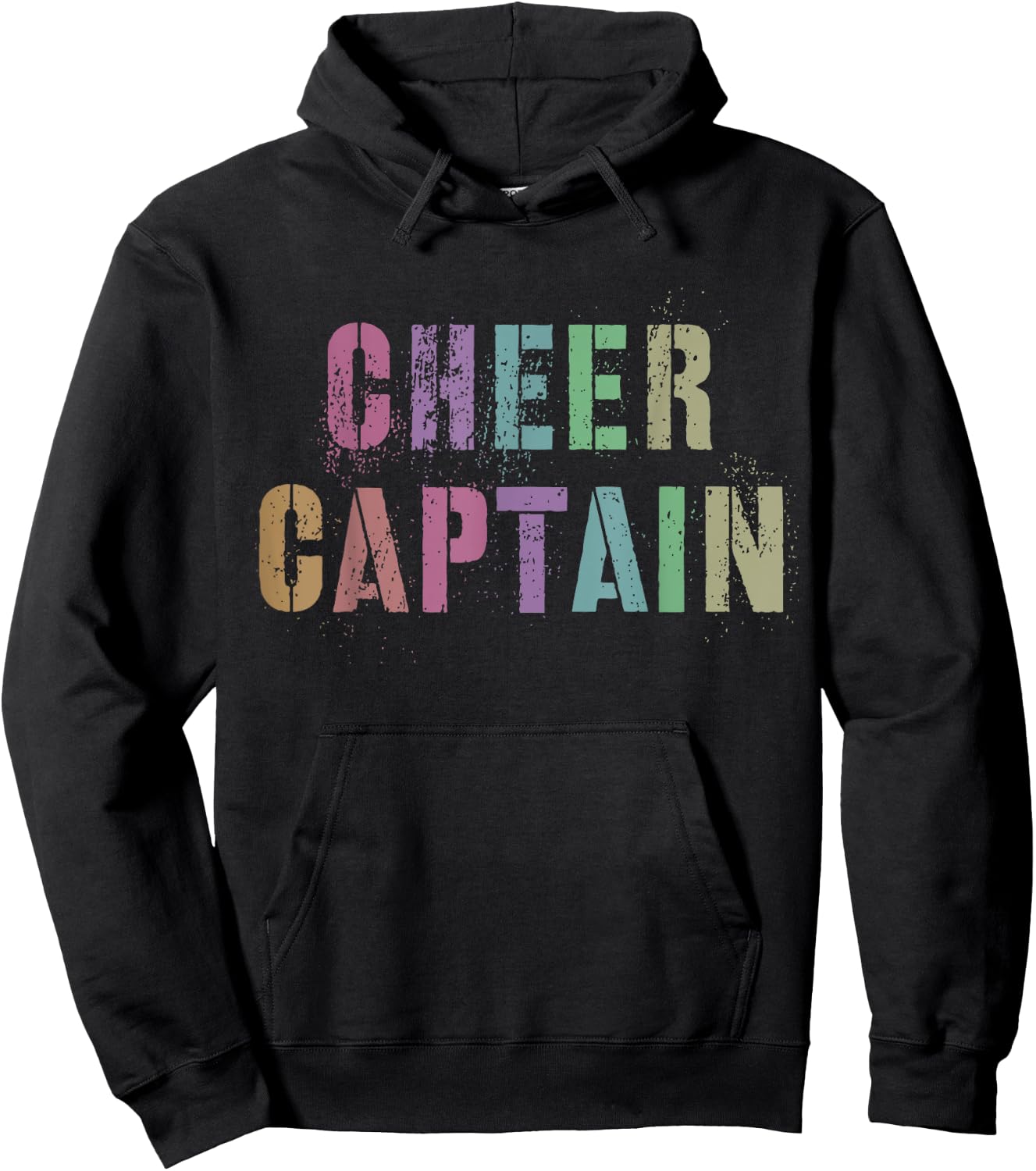 Vintage CHEER CAPTAIN Cheerleading Team Cheerleader Squad Hoodie - Hoodie | Black