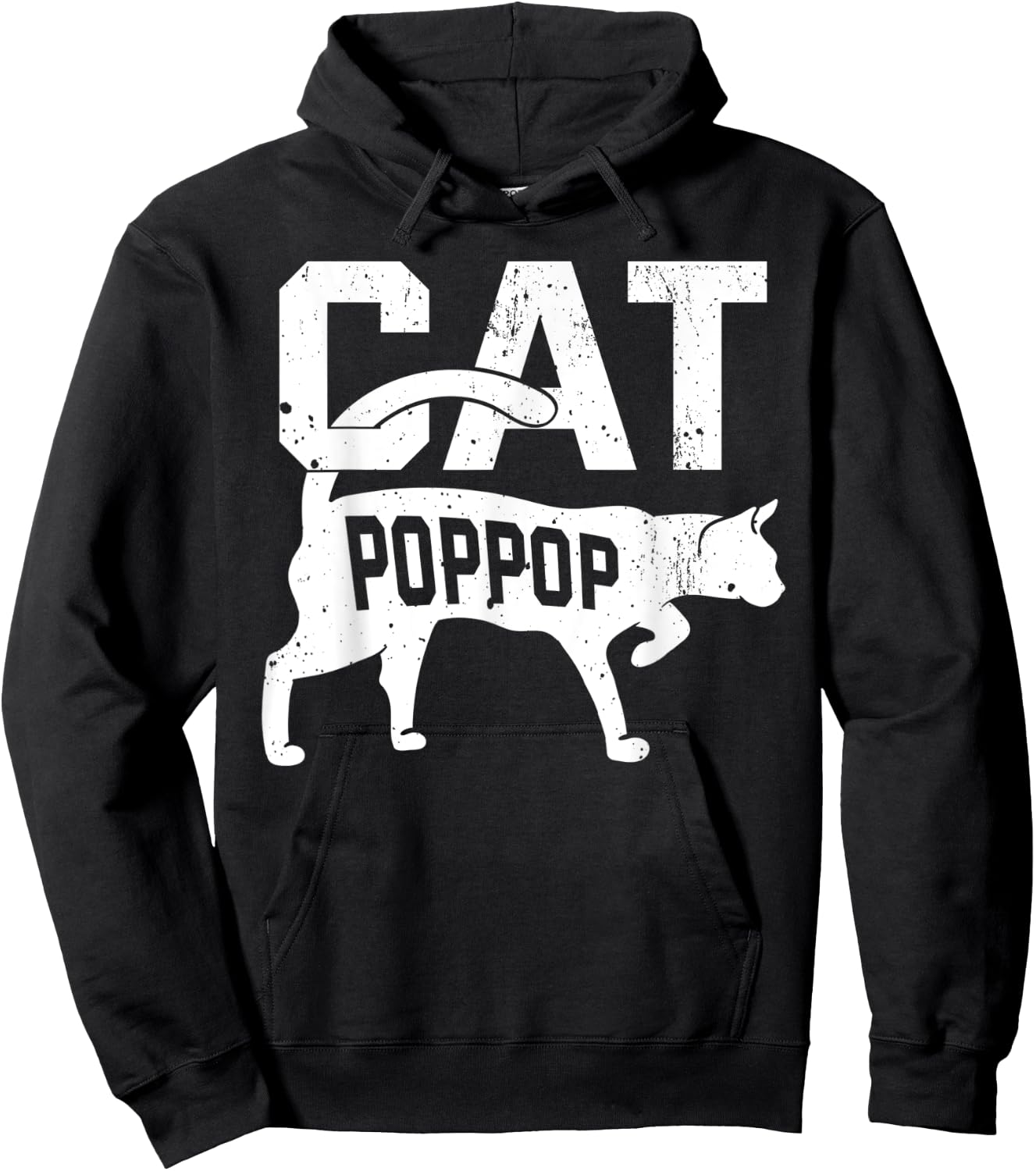 Cat Poppop Kitten Pet Owner Meow Father's Day Men Women Kids Hoodie - Hoodie | Black