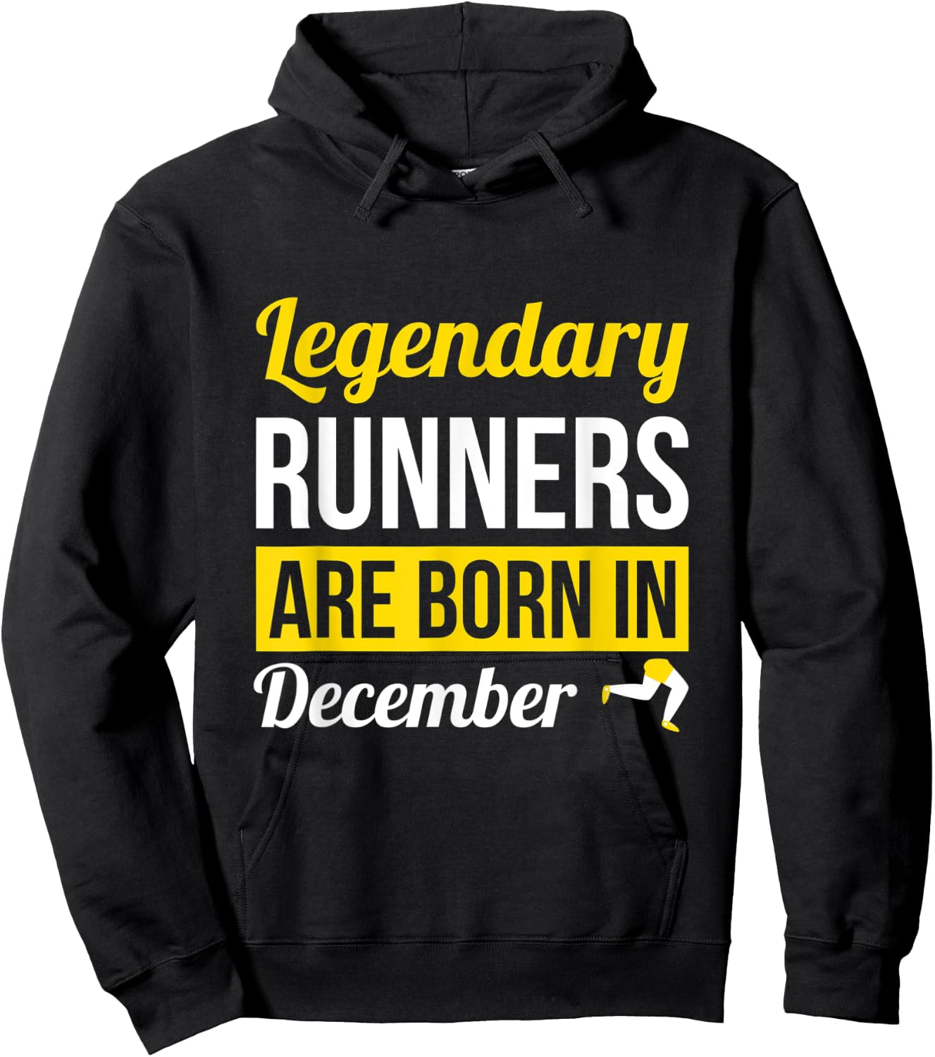 Runner Gift Legendary Runners Are Born In December Birthday Hoodie - Hoodie | Black