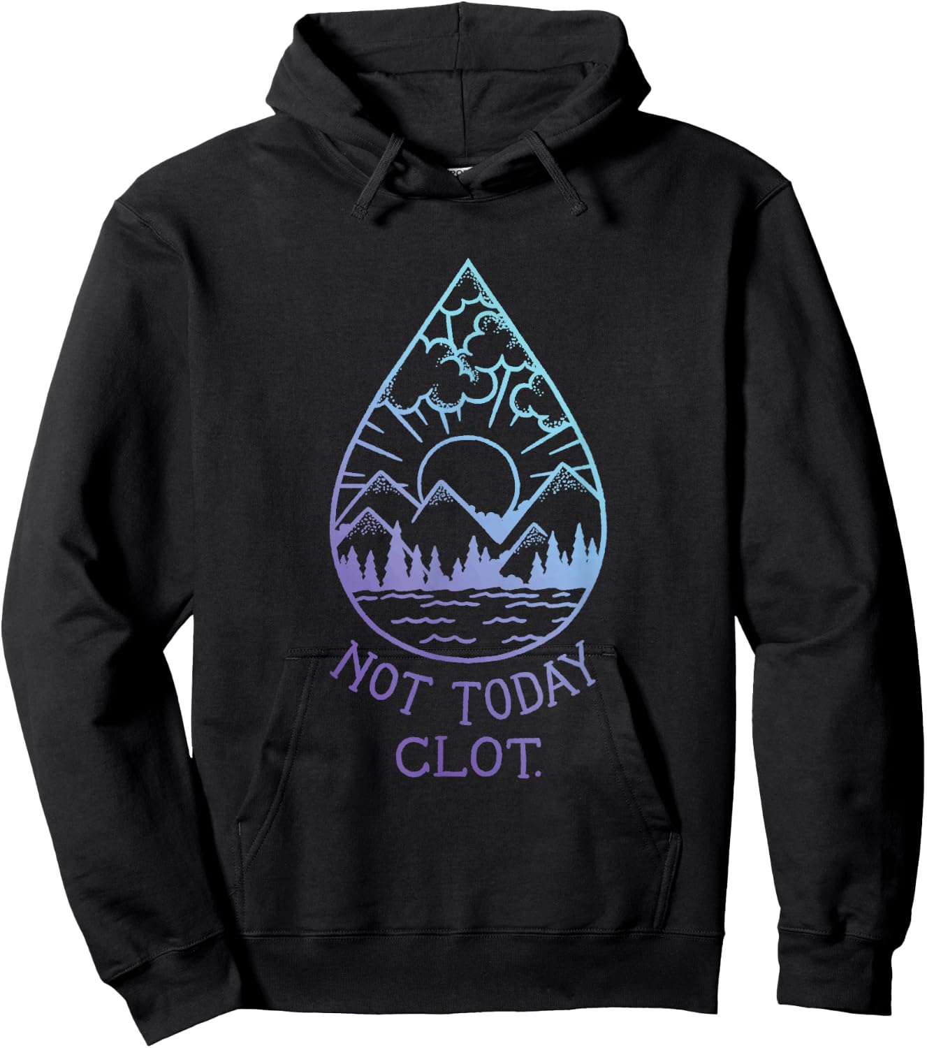 Not Today, Clot - Blood Clot Optimism Hoodie - Hoodie | Black