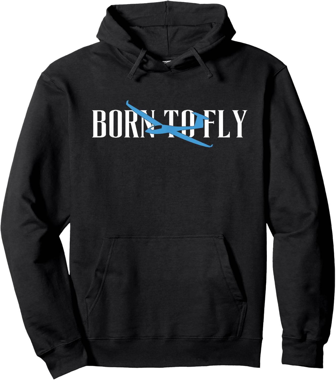 Born To Fly Glider Glider Airplane Hoodie - Hoodie | Black