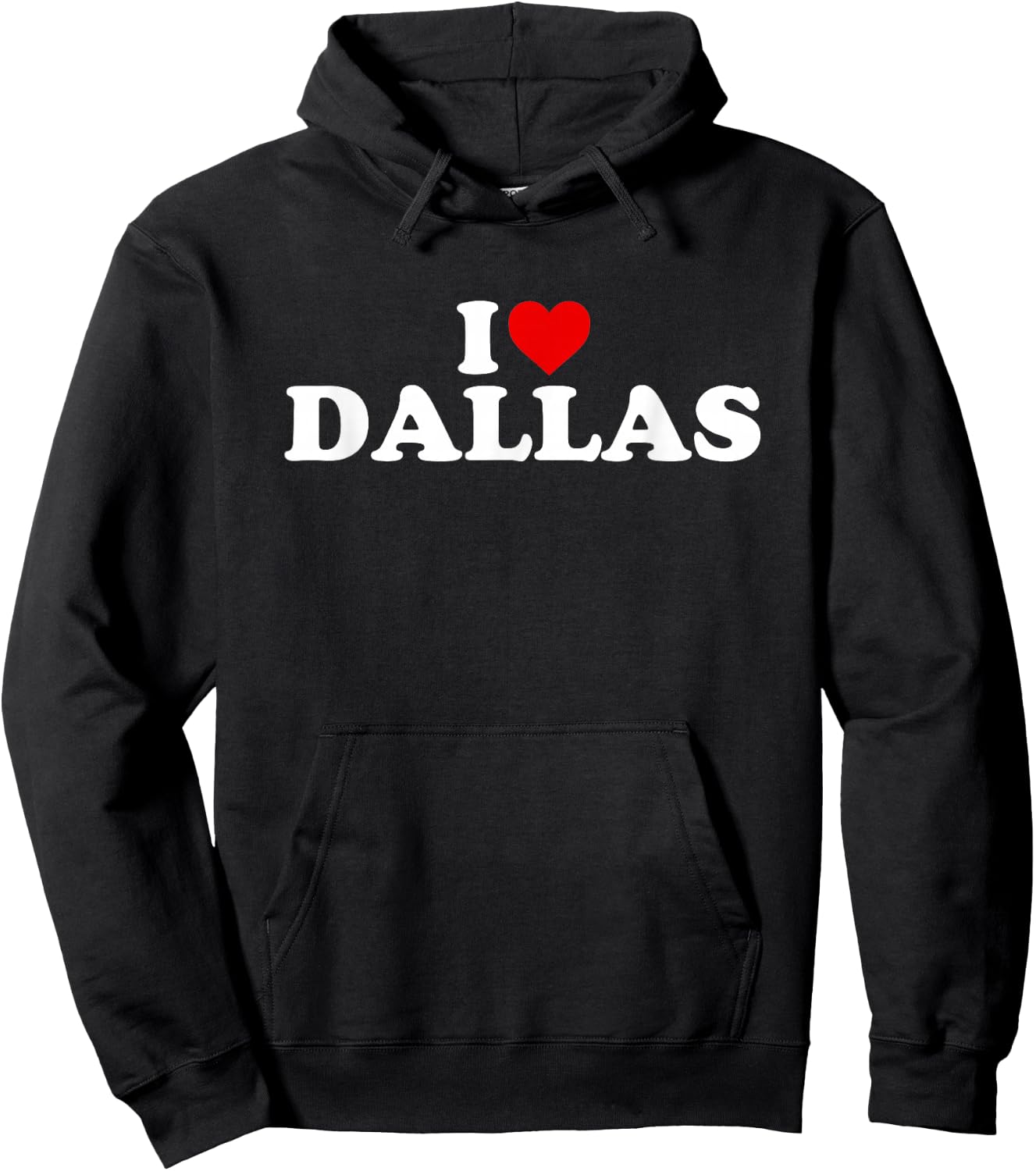I Love Dallas - Heart Hoodie - Hoodie | Black