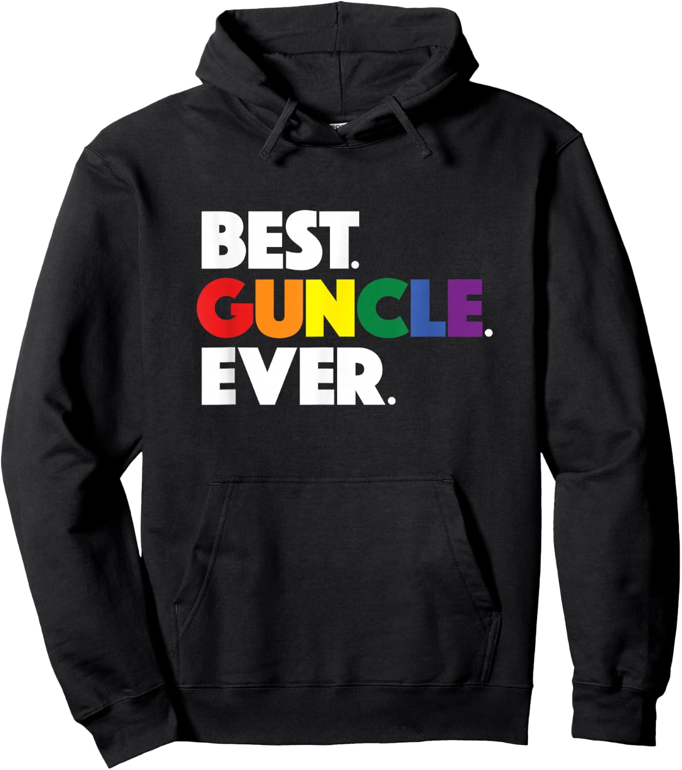 Best Guncle Ever Gift & New Baby Announcement for Gay Uncle Hoodie - Hoodie | Black