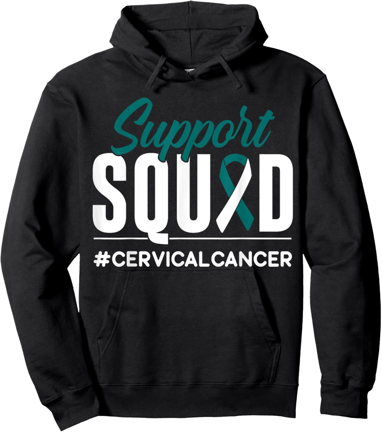 Cancer Survivor Cervical Cancer Awareness Gift Hoodie - Hoodie | Black