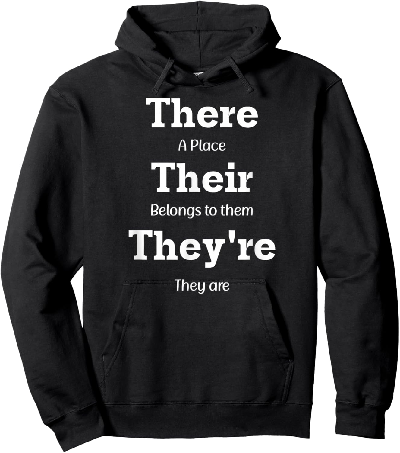 Vocabulary Police Their There They're Funny English Teacher Hoodie - Hoodie | Black