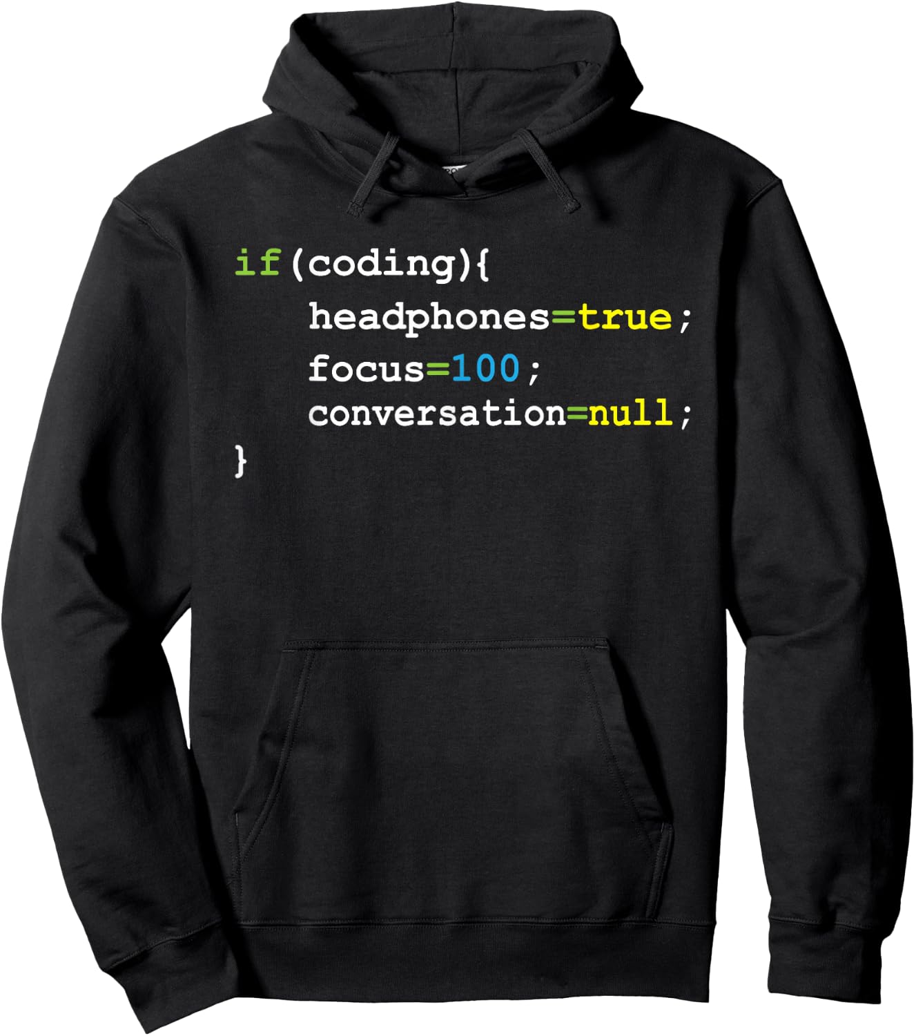 Headphones Focus - Computer Science Programmer Coding Coder Hoodie - Hoodie | Black