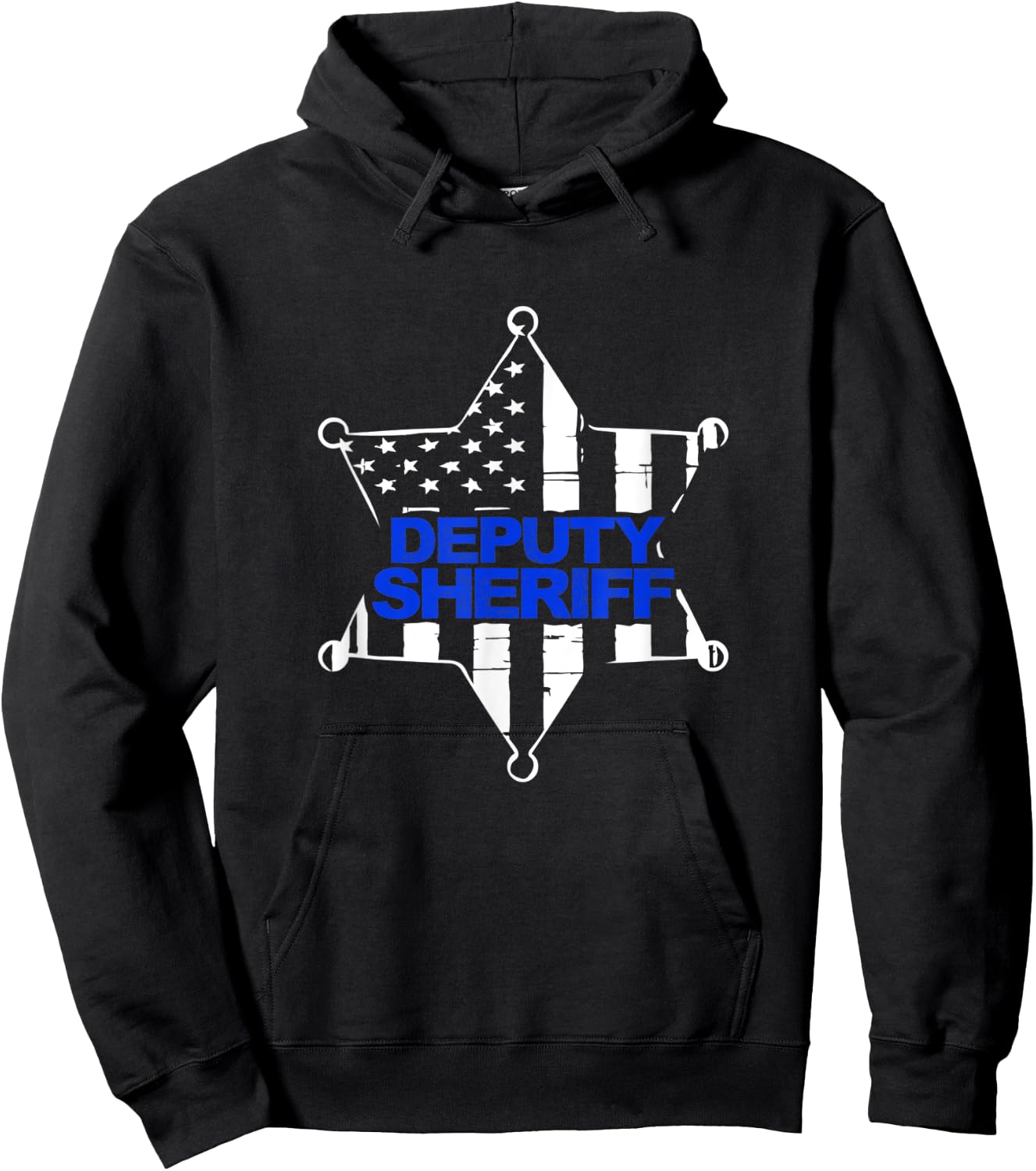 Deputy Sheriff Blue Thin Line Hoodie - Hoodie | Black
