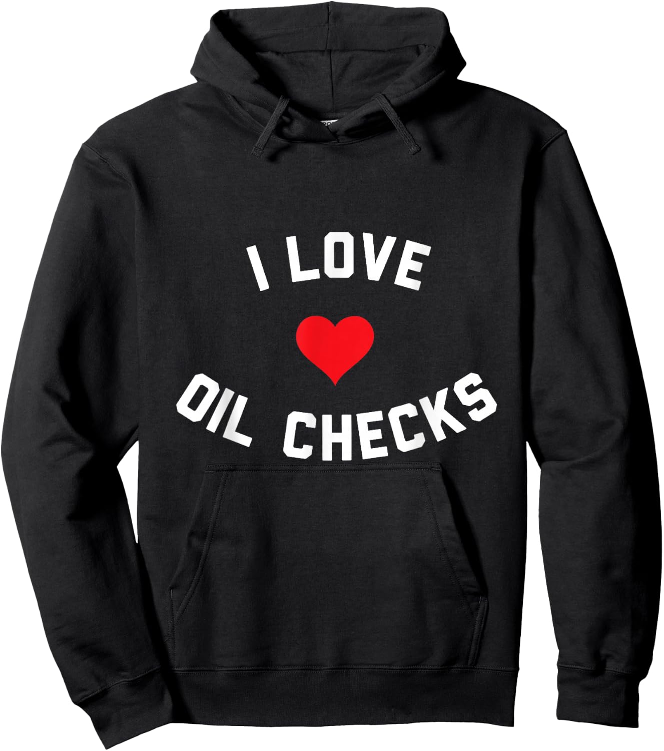I Love Oil Checks Hoodie - Hoodie | Black