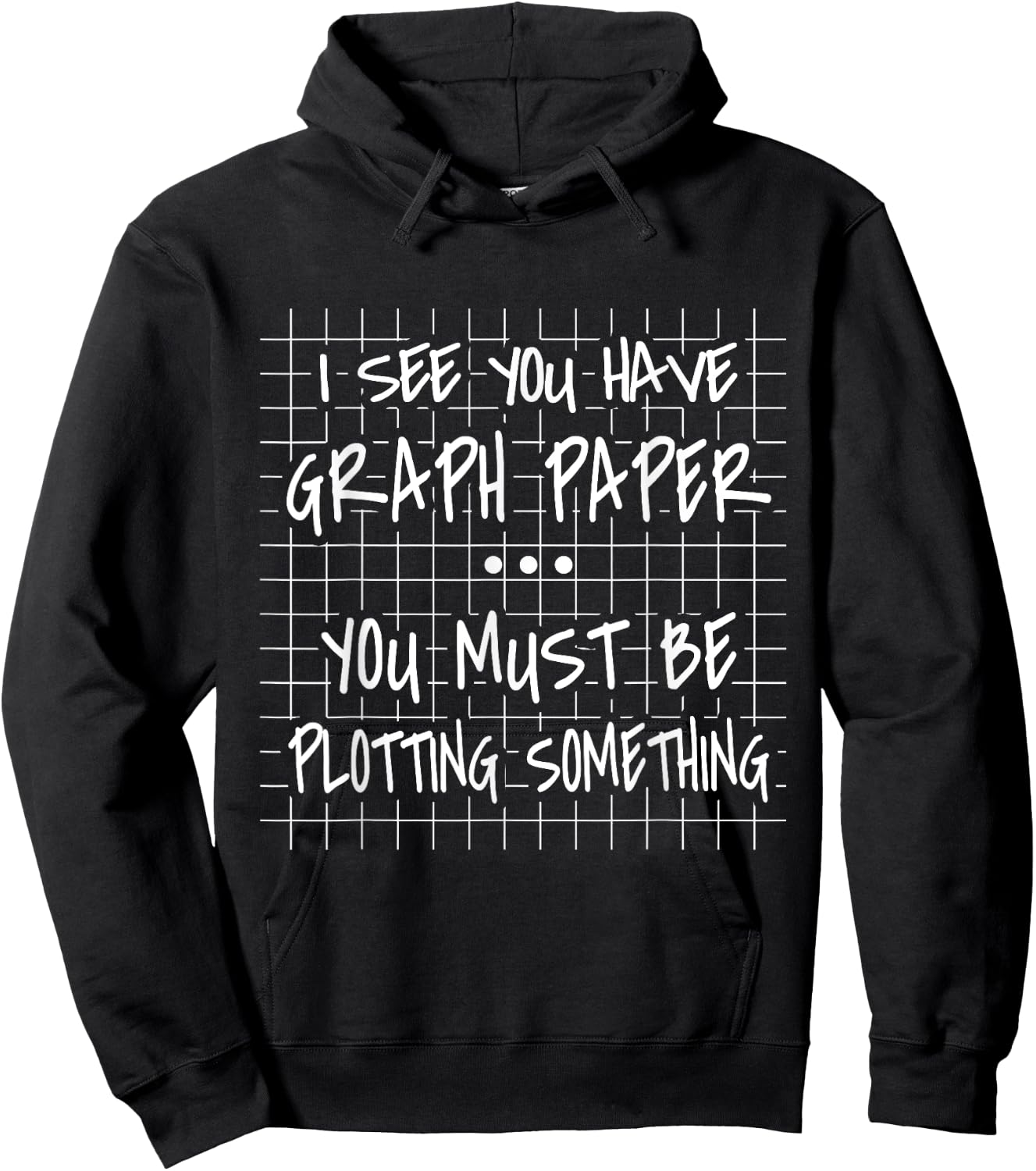 I See You Have Graph Paper - You Must Be Plotting Something Hoodie - Hoodie | Black