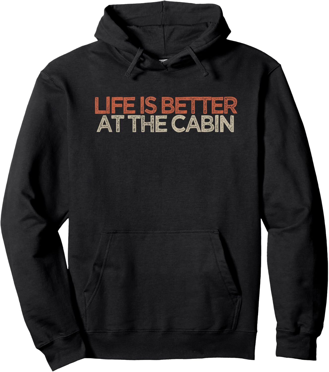 Vintage Life Is Better At The Cabin Funny Hoodie - Hoodie | Black