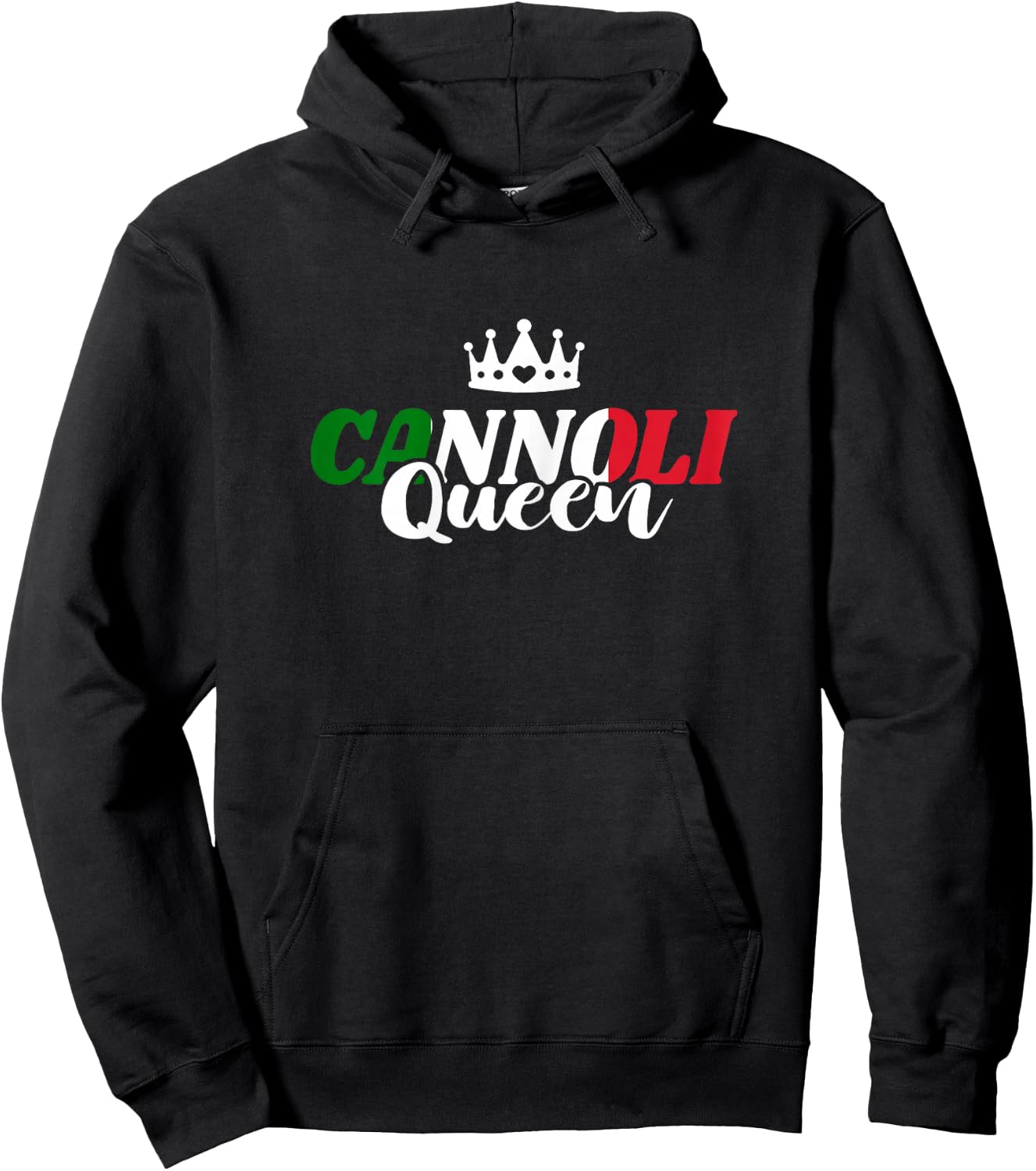 Cannoli Queen Italy Food Italian Food Cannoli Lover Crown Hoodie - Hoodie | Black