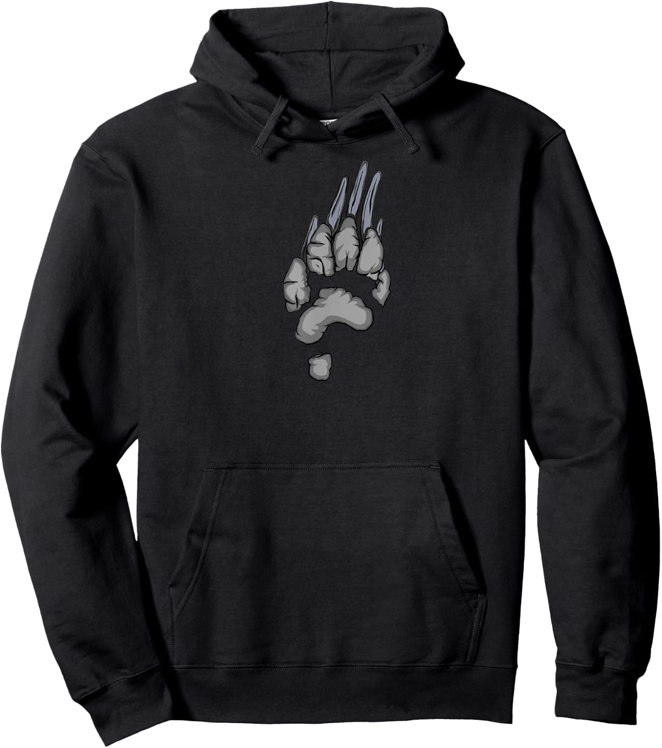 Wild American Badger Track Footprint Hoodie - Hoodie | Black