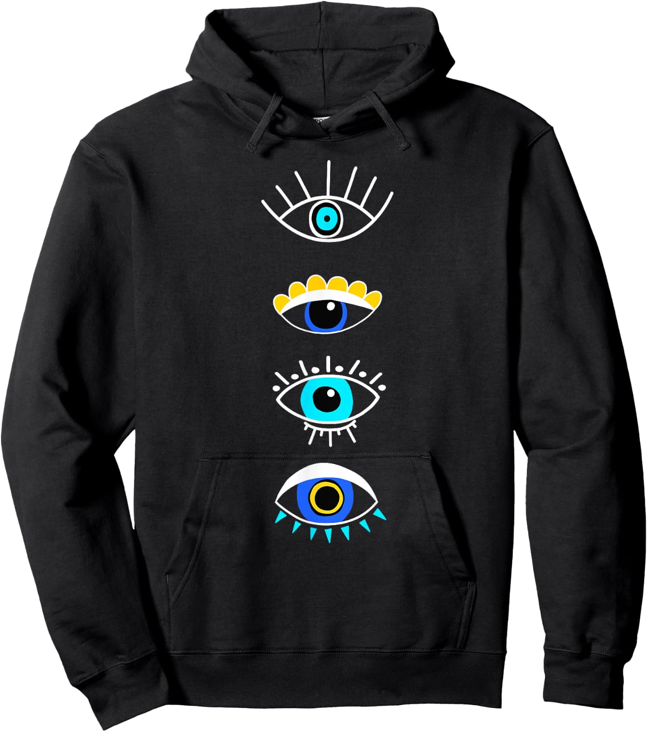 Evil Eye Curse Protection Seeing Eyes Nazar Mati Evil Eye Hoodie - Hoodie | Black