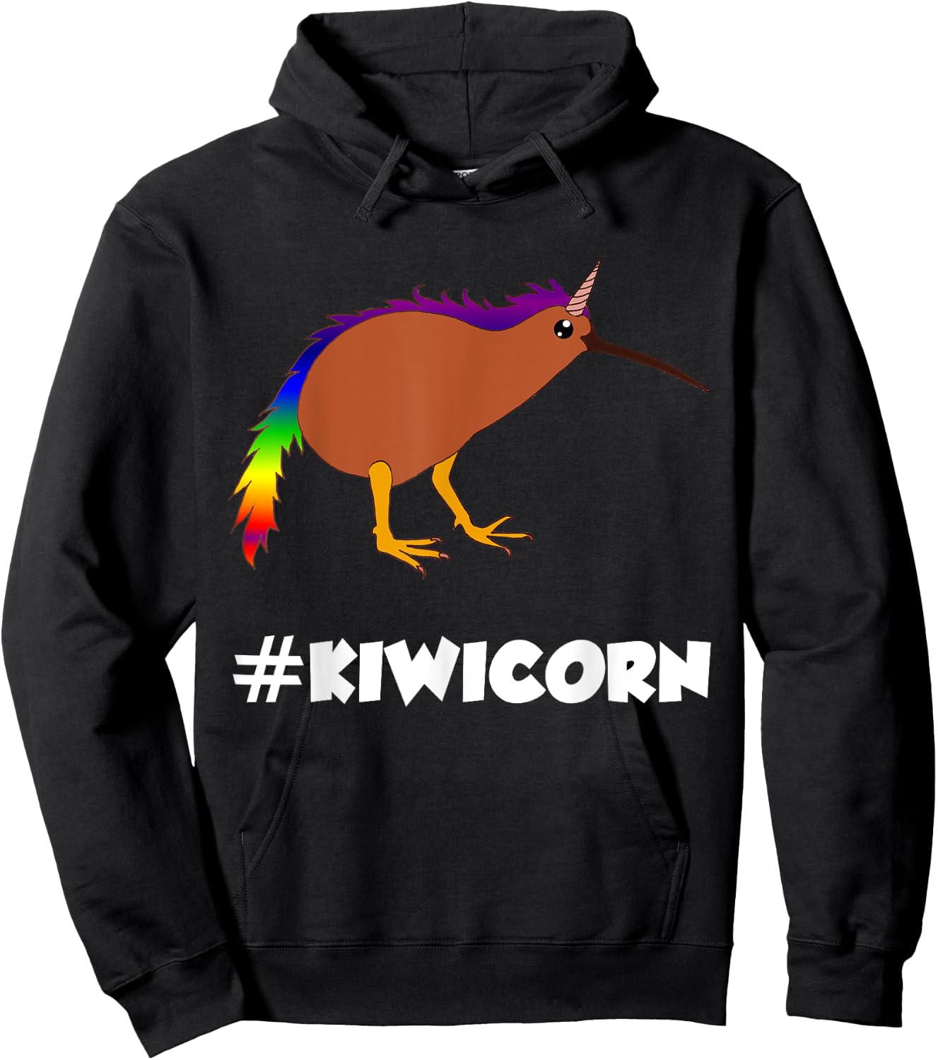 Kiwicorn New Zealand Kiwi Unicorn Funny Kids Hoodie - Hoodie | Black