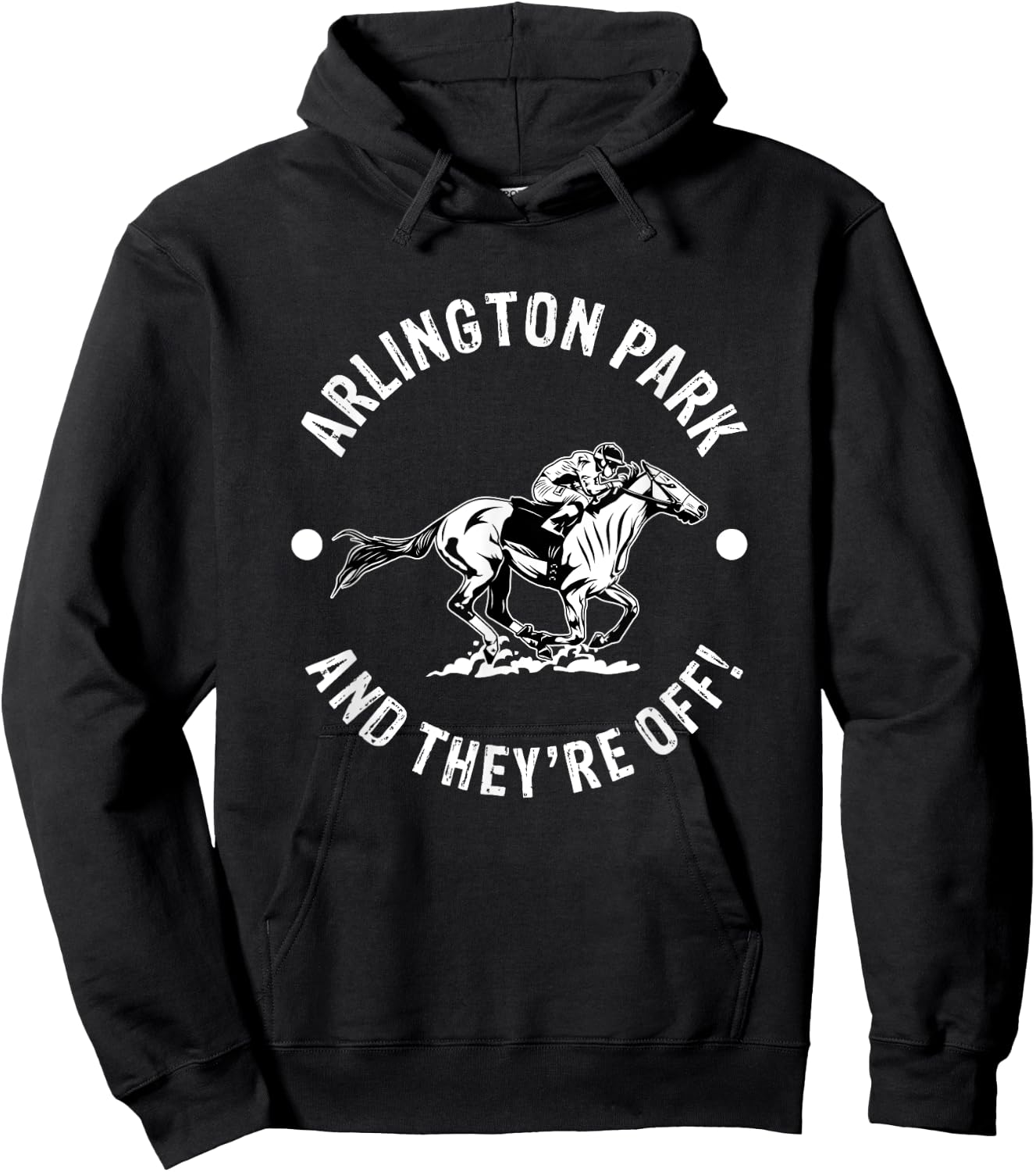 Arlington Park Racetrack Horse Racing Equestrian IL Derby Hoodie - Hoodie | Black