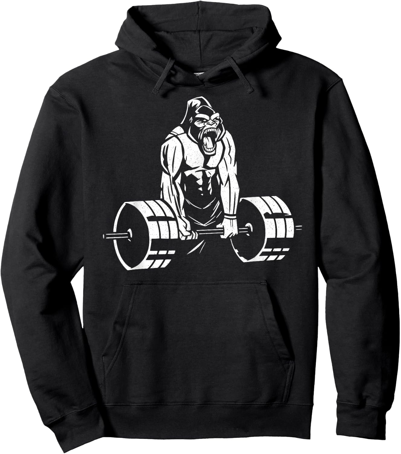 Gorilla Strength – Funny Gym Bodybuilding Weightlifting Hoodie - Hoodie | Black