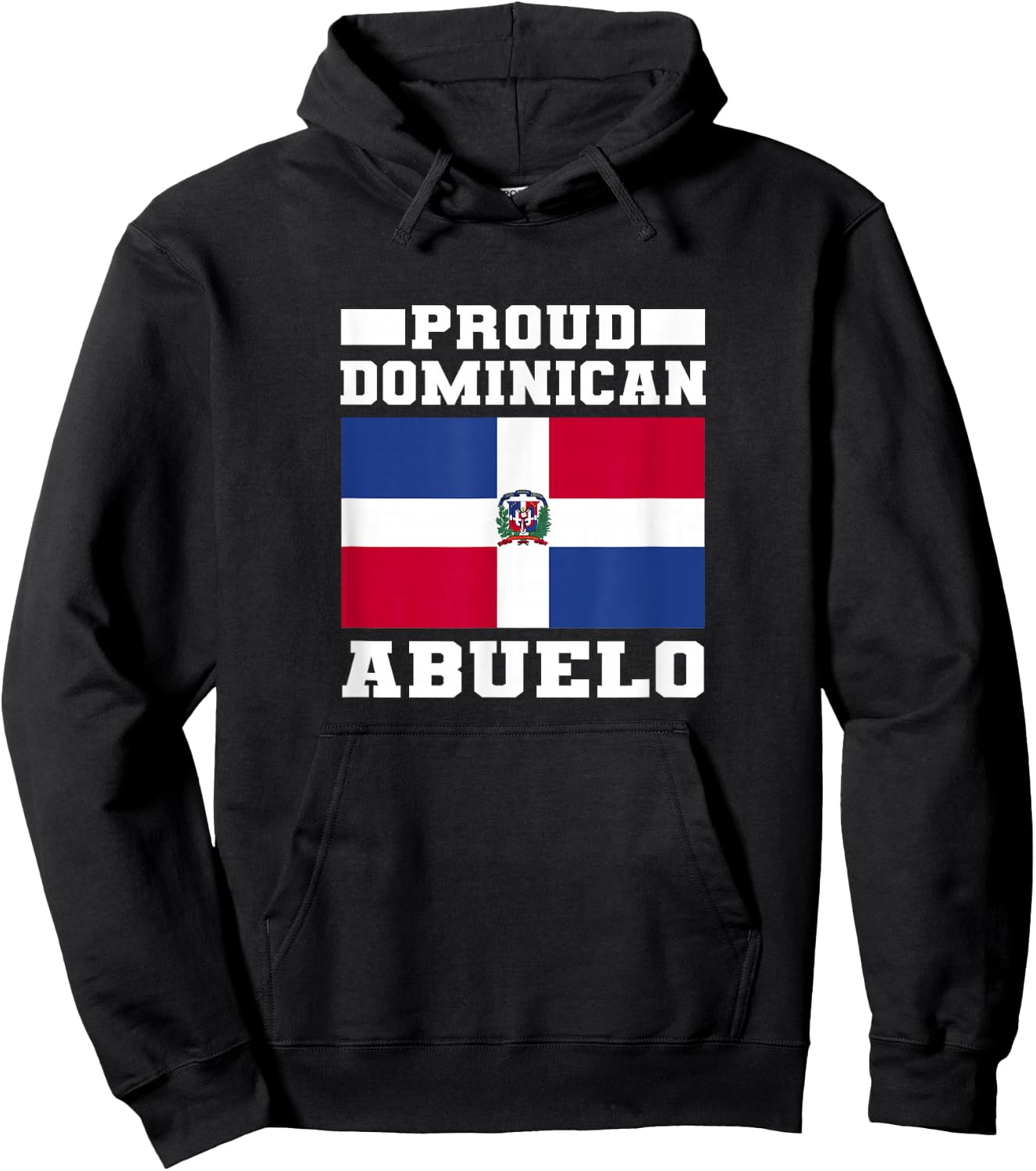 Proud Dominican Abuelo - Dominican Republic Flag Hoodie - Hoodie | Black