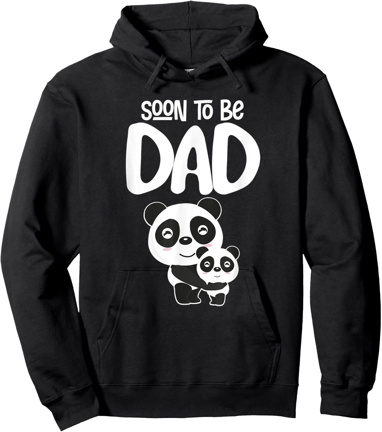 Soon to be Dad Panda Bear Gift Future Dad, New Dad Hoodie - Hoodie | Black