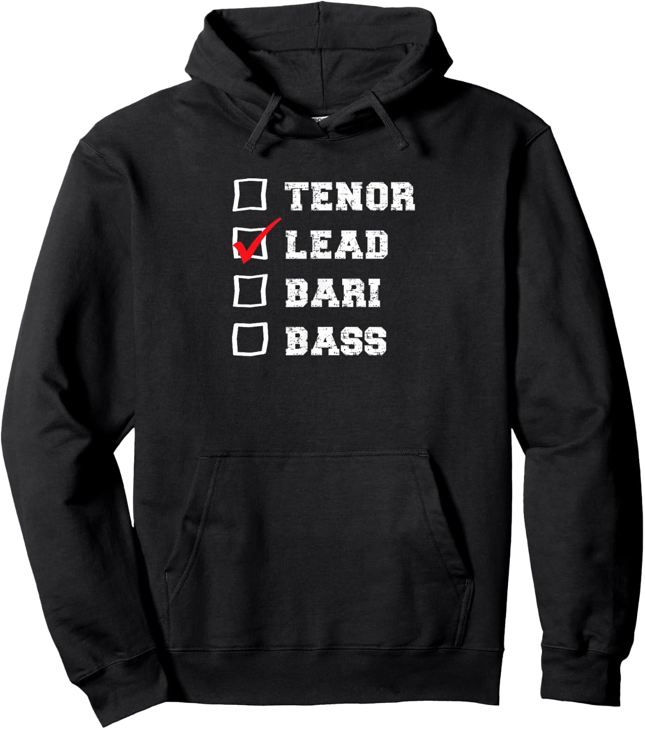 Barbershop Voice Checkbox I sing Lead Quartet Singer Hoodie - Hoodie | Black