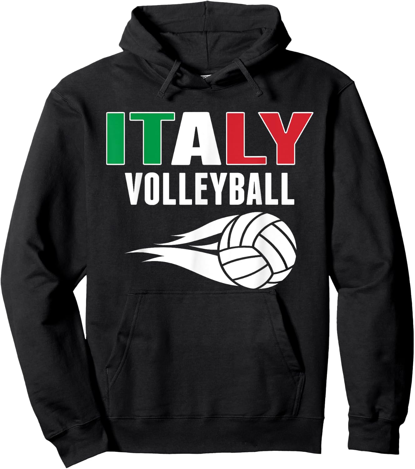 Italy Volleyball Fans Jersey - Italian Flag Summer Sports Women Kids Hoodie - Hoodie | Black