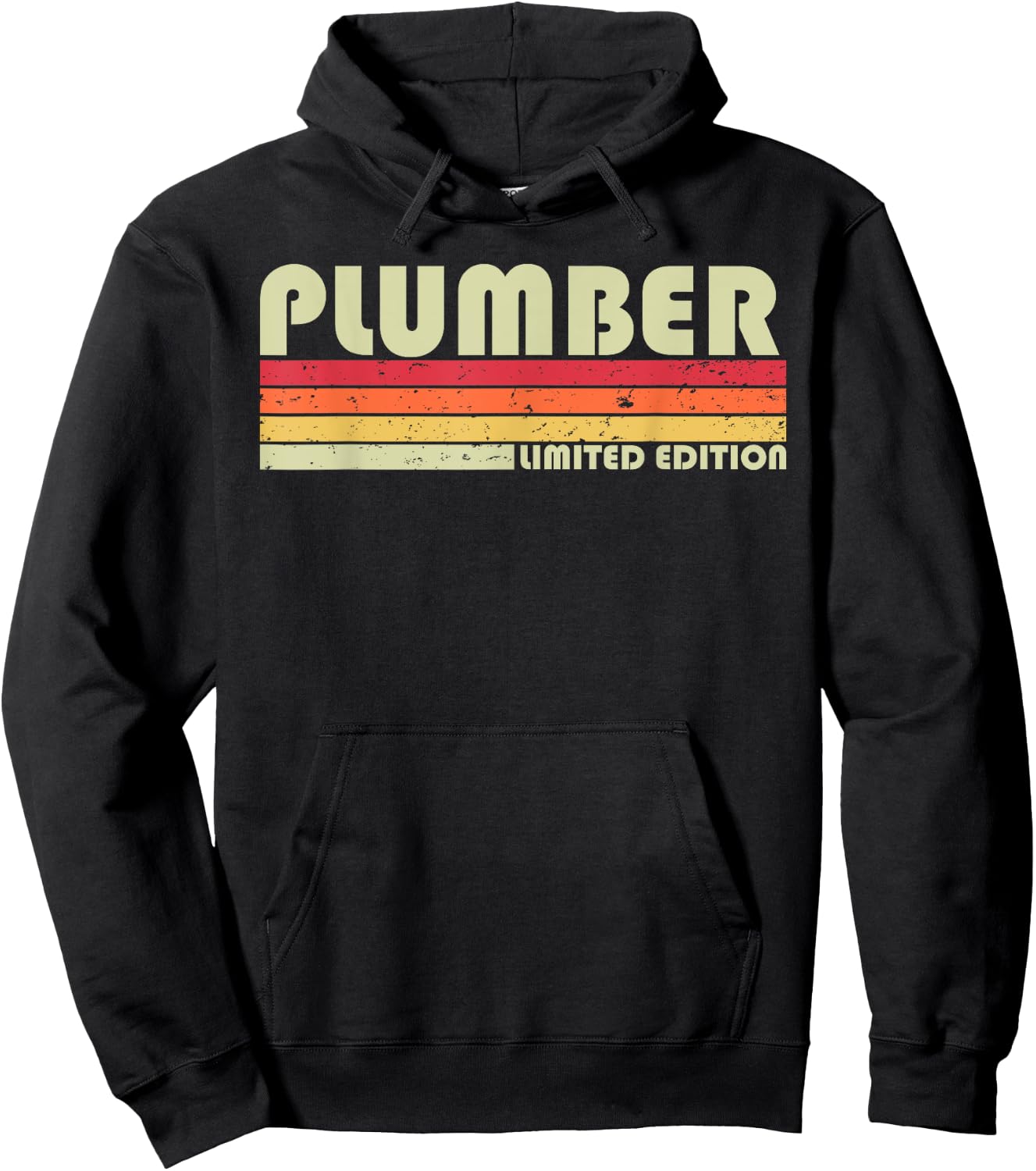 PLUMBER Funny Job Title Profession Birthday Worker Idea Hoodie - Hoodie | Black