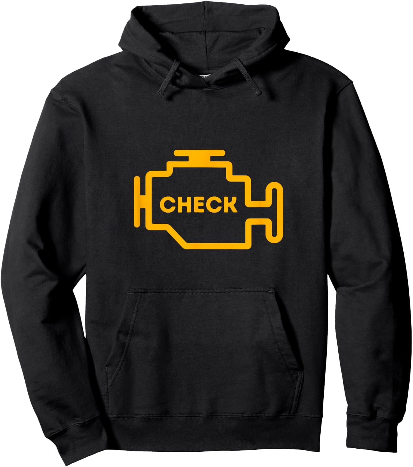 Check Engine Light Funny Mental Health Awareness Car Engine Hoodie - Hoodie | Black