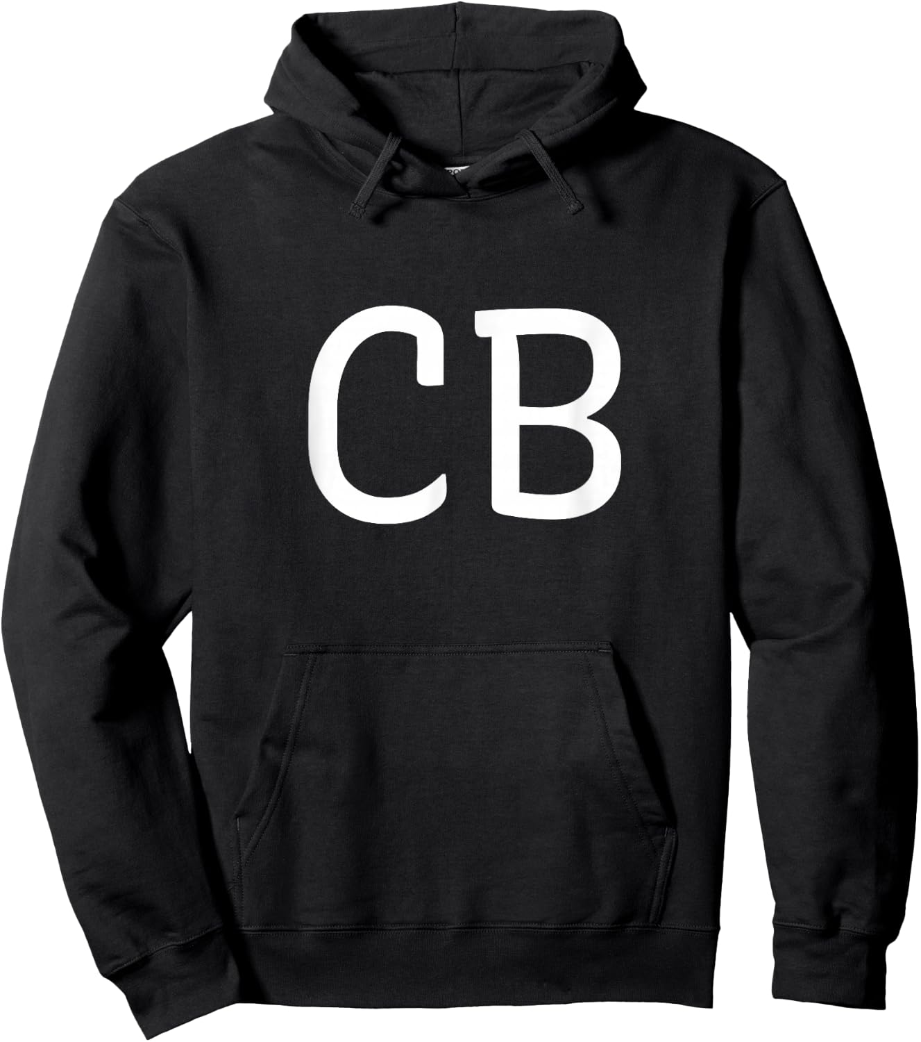 CB Two Letter Pair - Elegant Personalized Initials Hoodie - Hoodie | Black