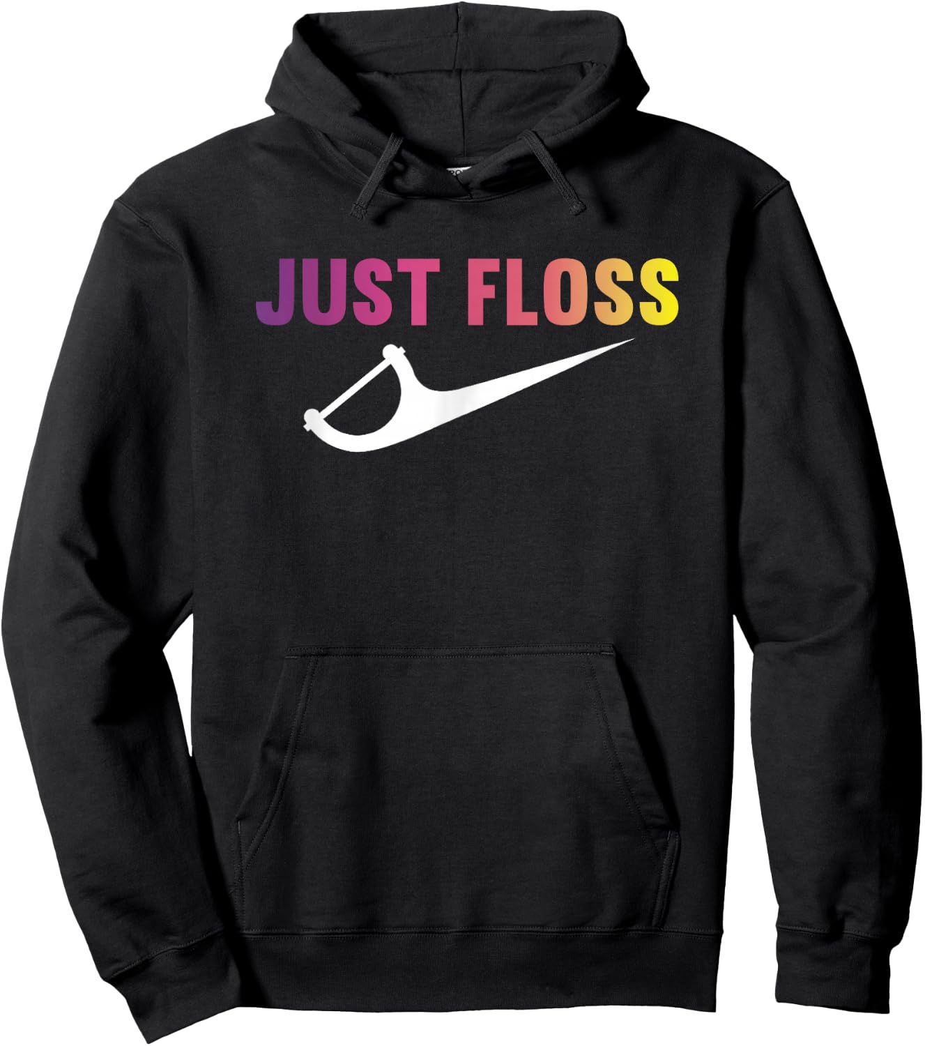 Just Floss - Dental Hygienist Or Dental Office Gift Hoodie - Hoodie | Black