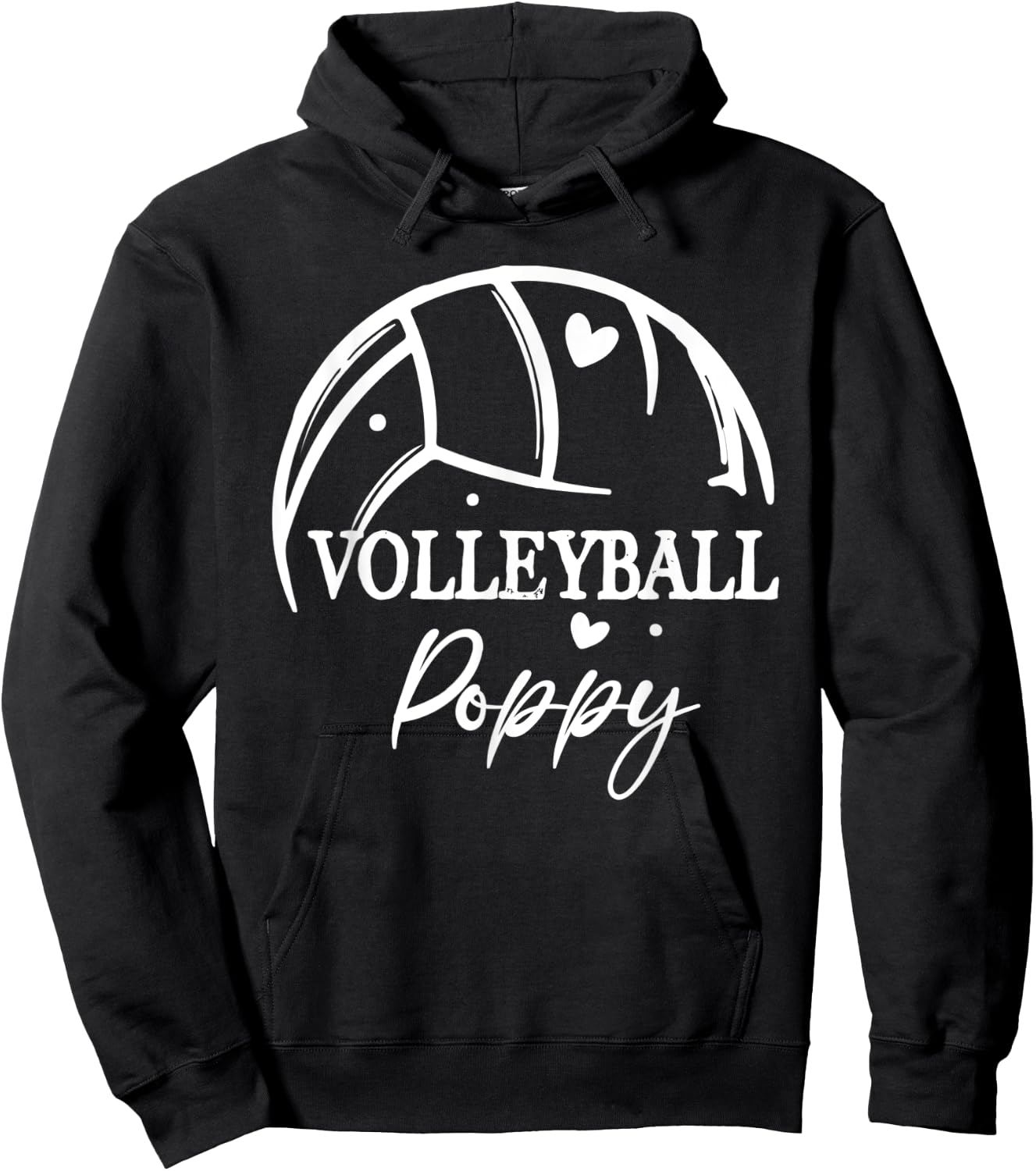 Volleyball Poppy Cute Poppy Volleyball Sport Hoodie - Hoodie | Black