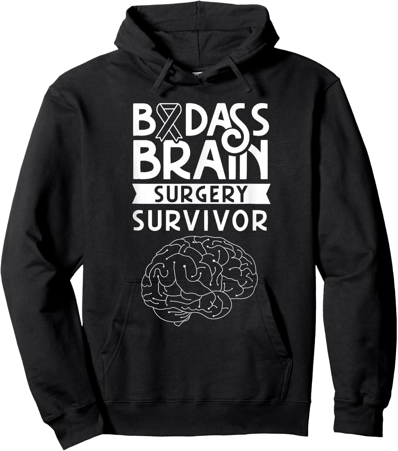 Badass Brain Surgery Survivor Surgeries Survived Patient Hoodie - Hoodie | Black