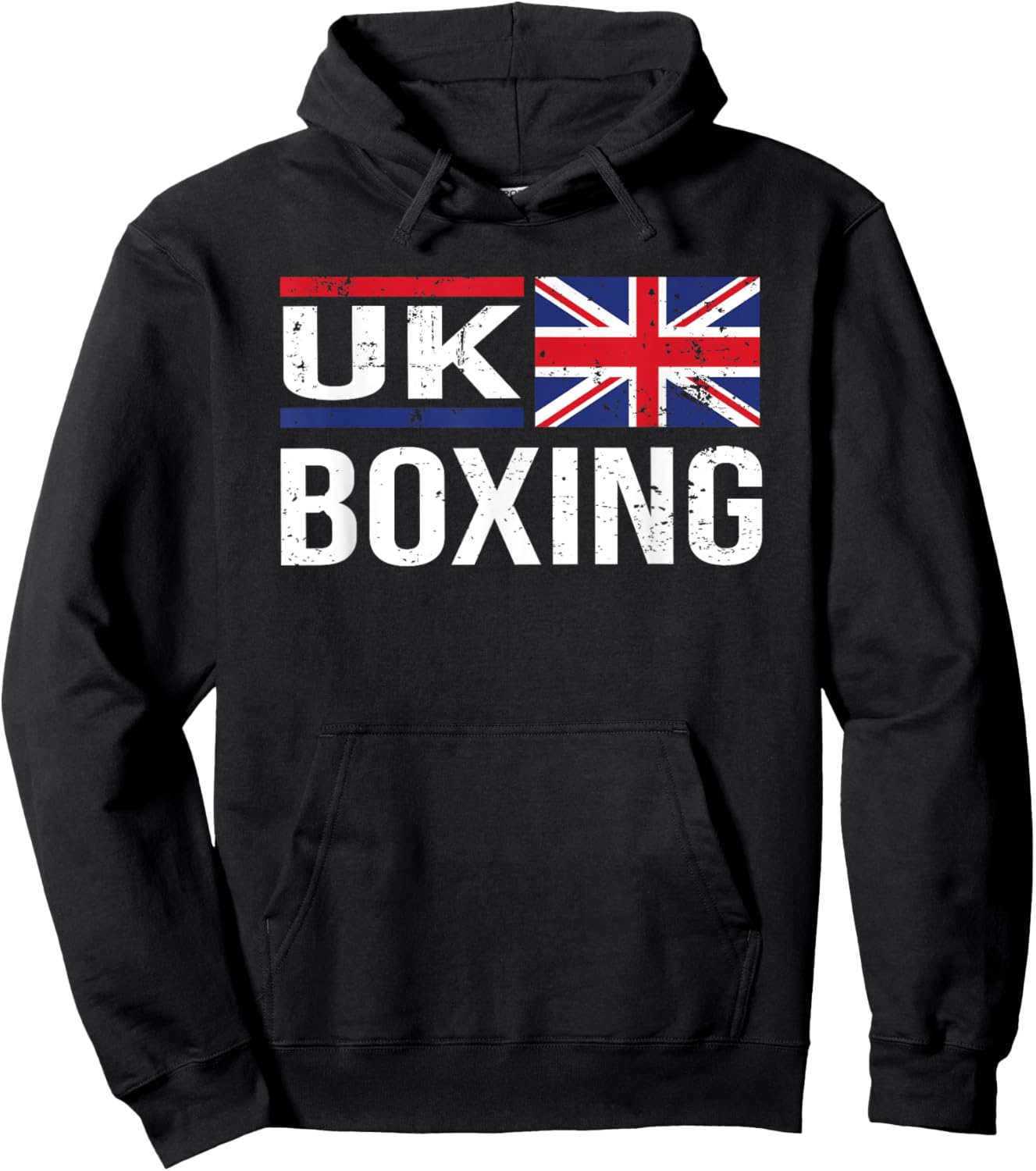 UK Boxing Great Britain Flag Gym Sparring Amateur Sport Hoodie - Hoodie | Black