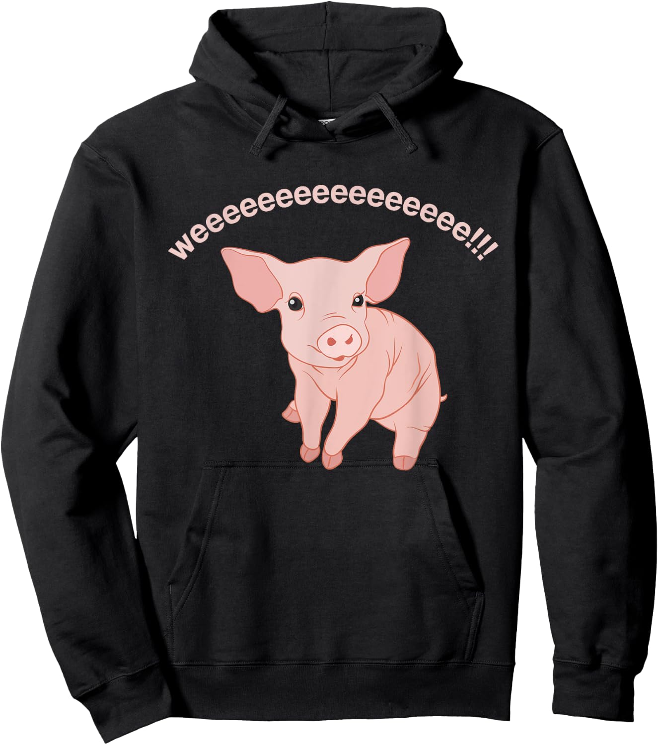 Weeeeeee Cute Pig For Pig Lovers And Pet Pig Owners Hoodie - Hoodie | Black