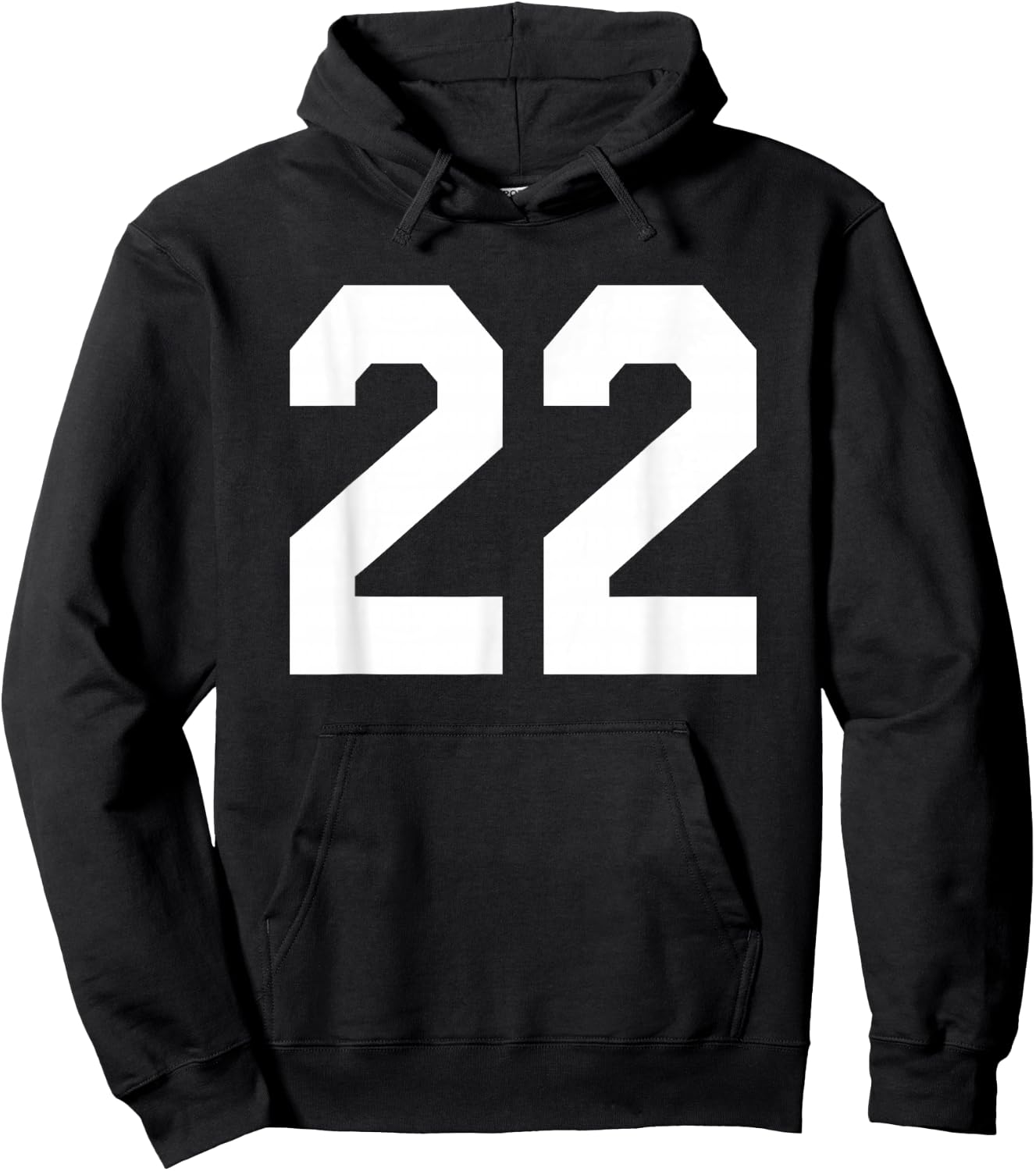 Number 22 Sports Jersey Front and Back Team Player Hoodie - Hoodie | Black