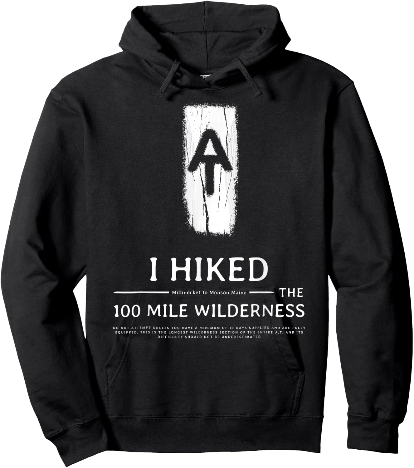 I Hiked The 100 Mile Wilderness Hoodie - Hoodie | Black