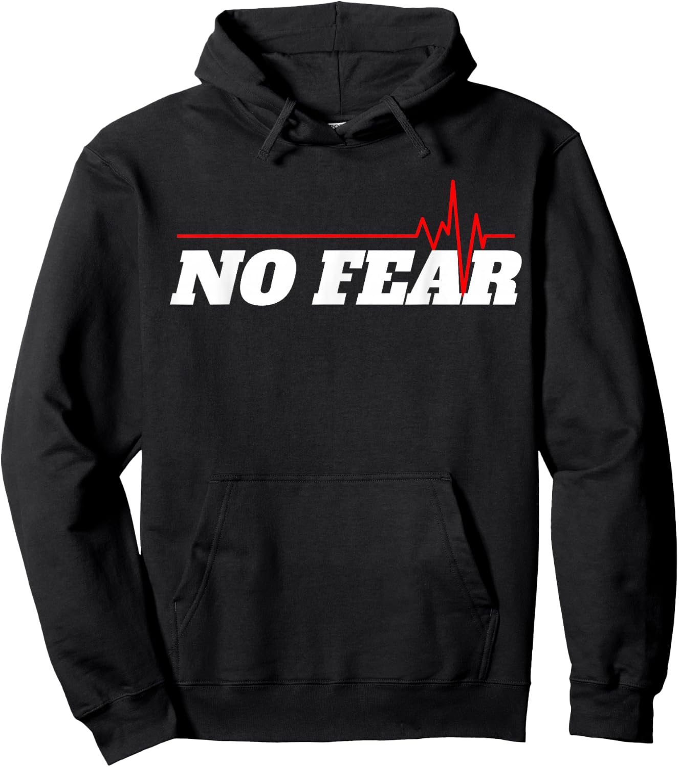 CZTee No Fear Motivation , Men, Adults, , Short Sleeve, Black, Small Hoodie - Hoodie | Black