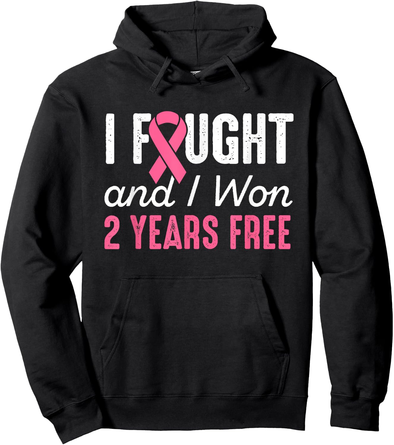 Breast Cancerversary 2 Years Breast Cancer Free Shirt Gift Hoodie - Hoodie | Black