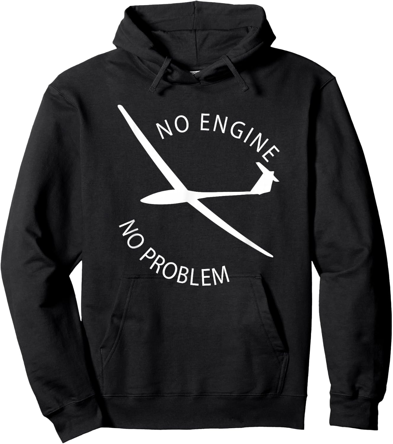 No Engine No Problem Glider Glider Pilot Funny Design Hoodie - Hoodie | Black