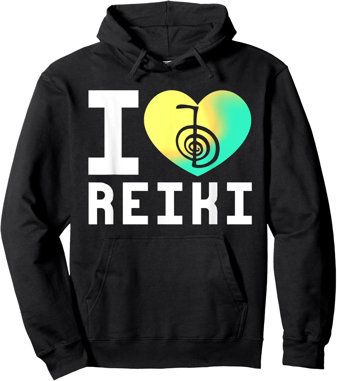 Heart Reiki Master Chakra Yoga Japan Healing Energy Esoteric Hoodie - Hoodie | Black