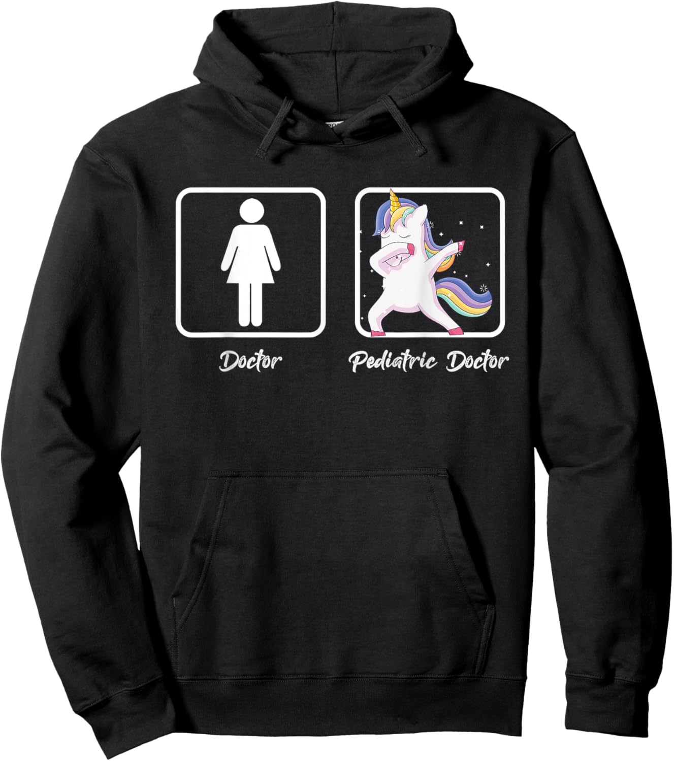 Unicorn Doctor Pediatric Children Health Pediatrician Gift Hoodie - Hoodie | Black