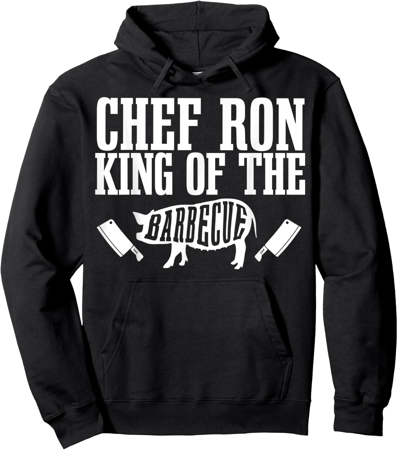 Chef Ron Is King of The Barbecue BBQ Grilling Master Hoodie - Hoodie | Black