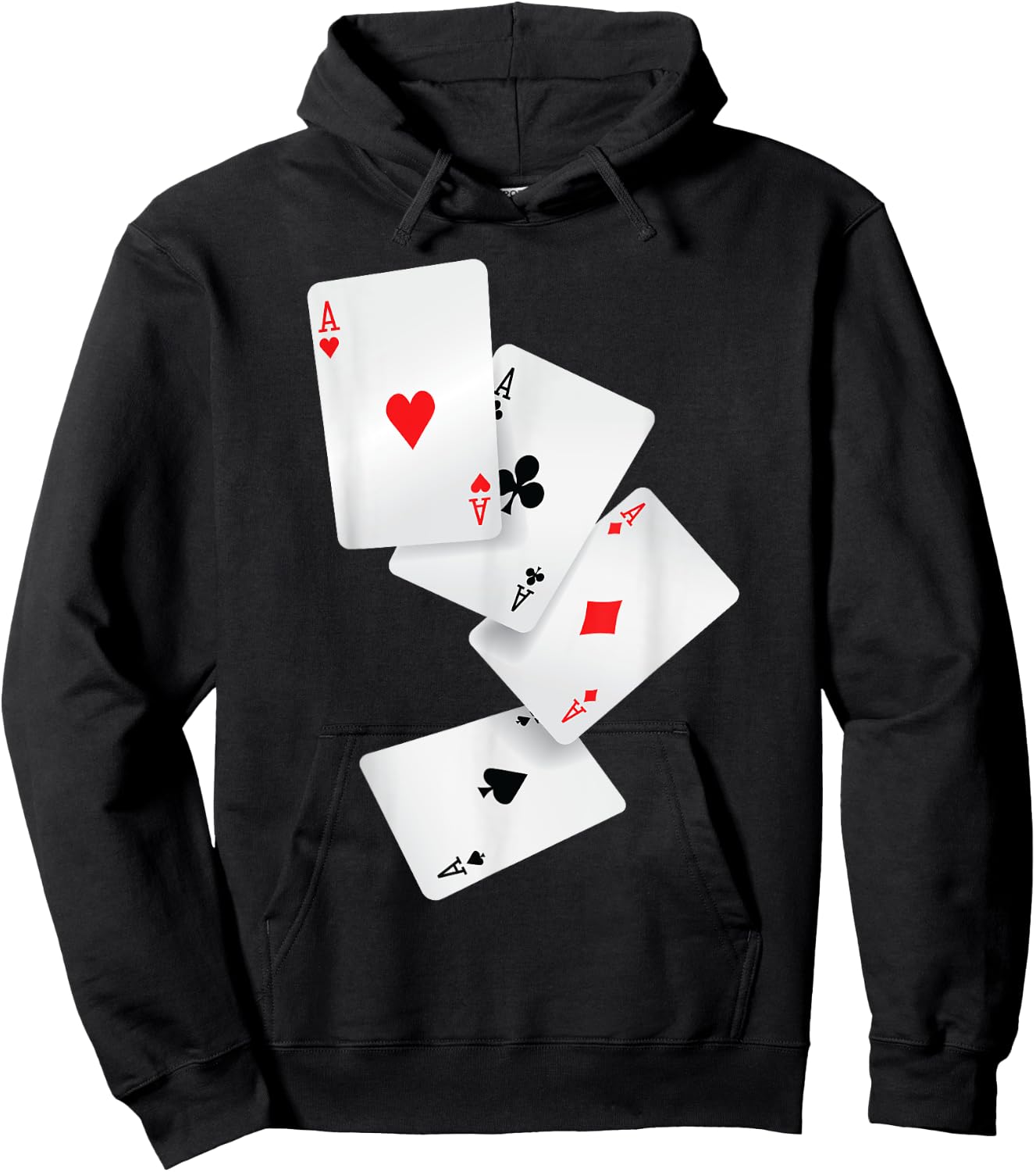 Four Aces Poker Pro Lucky Player Winner Costume Hand Gifts Hoodie - Hoodie | Black